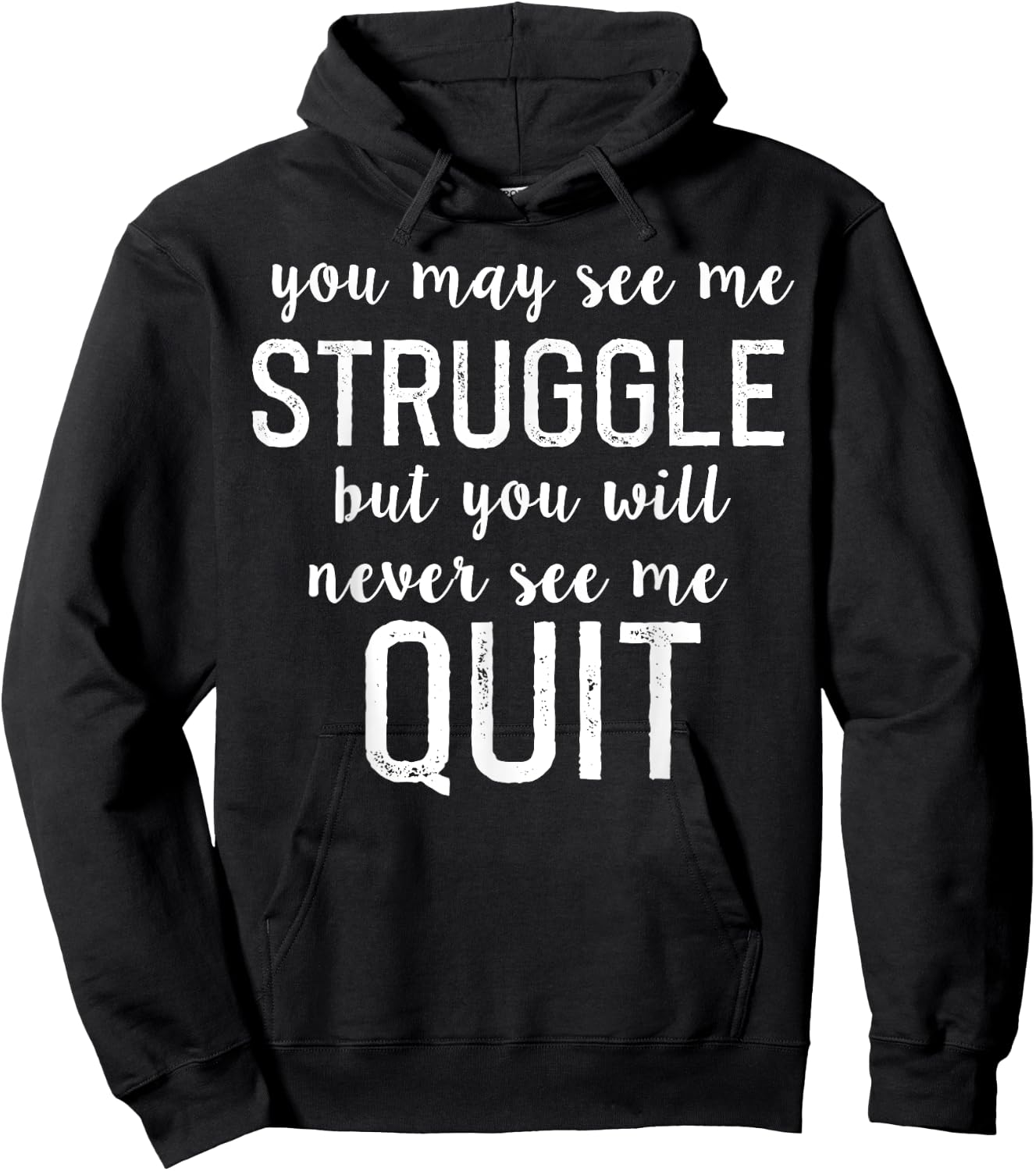 Workout Inspiration Motivational Saying Men Women Dad Mom Hoodie - Hoodie | Black