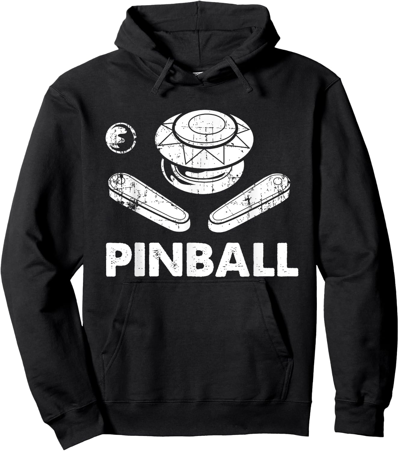 Vintage Pinball Funny Pinballer Machine Flipping Ball Lovers Hoodie - Hoodie | Black