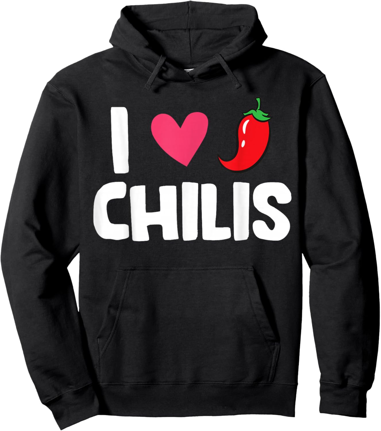 Chili Pepper Hot And Spicy Food Lover I Love Chilis Hoodie - Hoodie | Black
