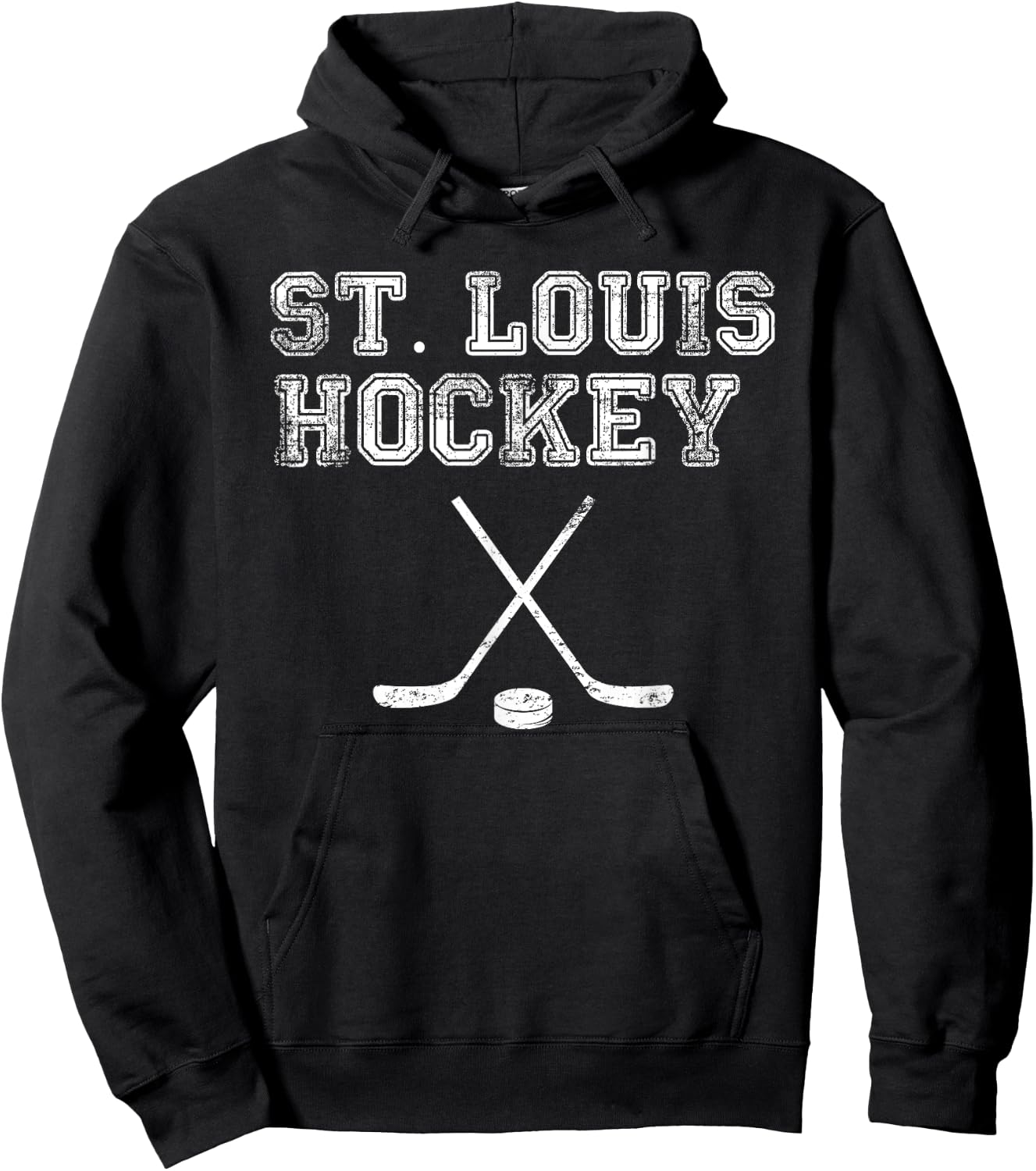 Vintage St. Louis Ice Hockey Sticks State Outile STL Hoodie - Hoodie | Black