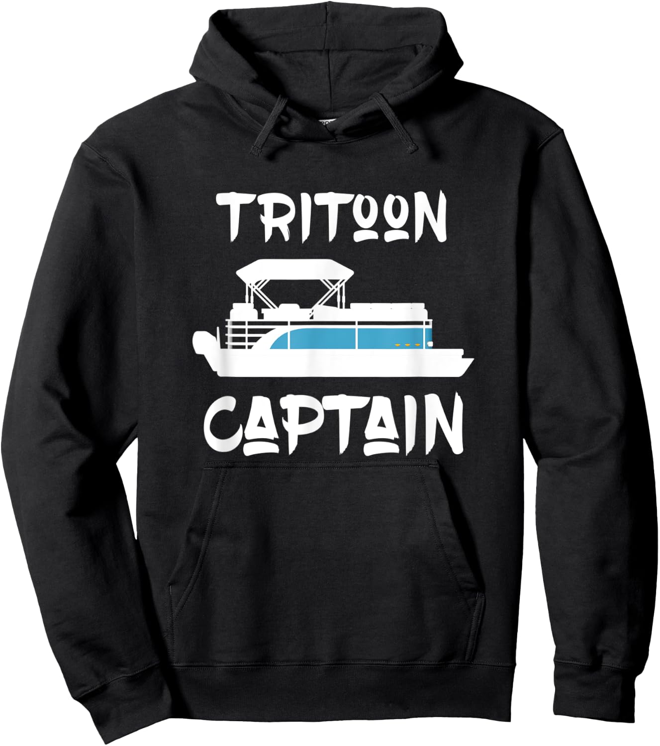 Tritoon Captain Gift for Tritoon Boat Owner Boating Hoodie - Hoodie | Black