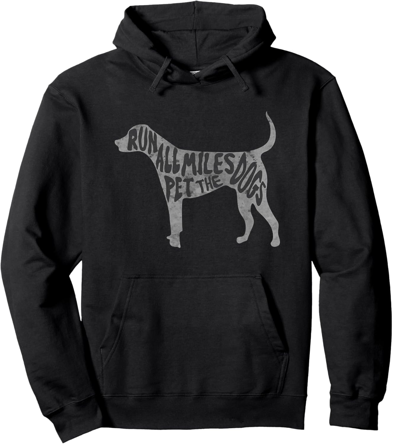 Run All The Miles Pet All The Dogs Marathon Run With Dogs Hoodie - Hoodie | Black