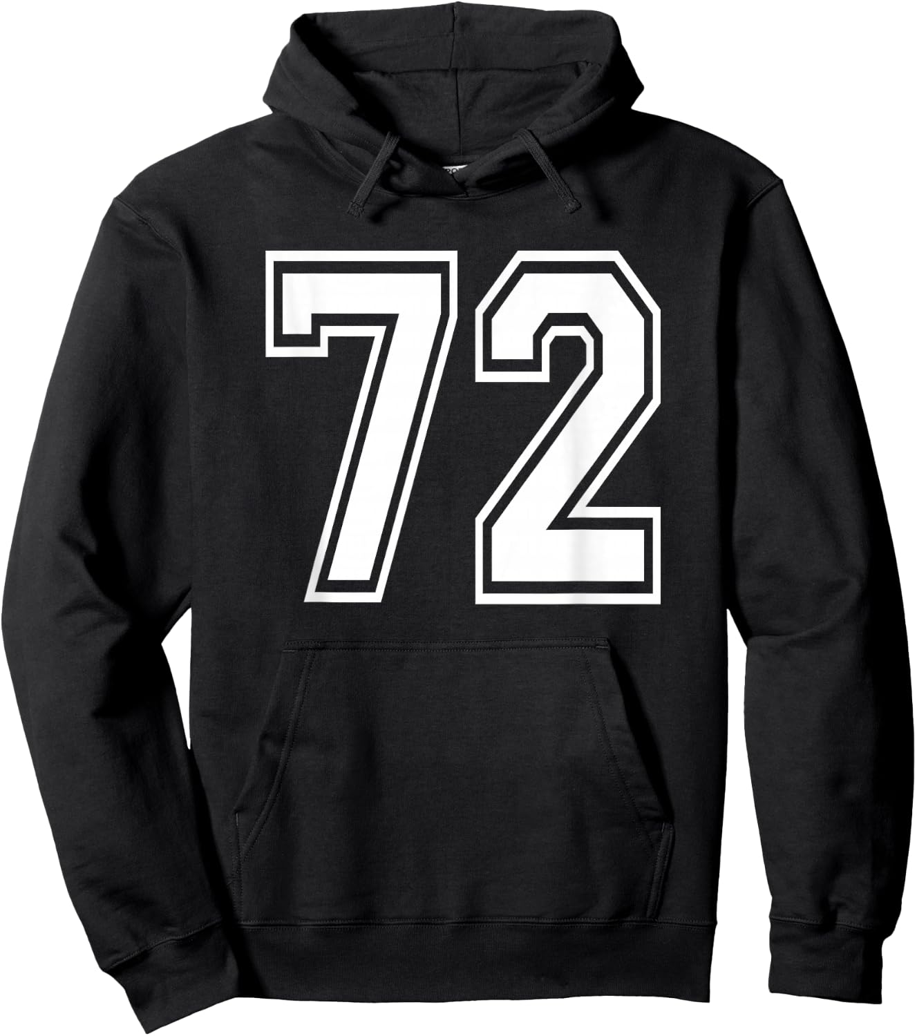 Number 72 Birthday 72nd Sports Player Team Numbered Jersey Hoodie - Hoodie | Black