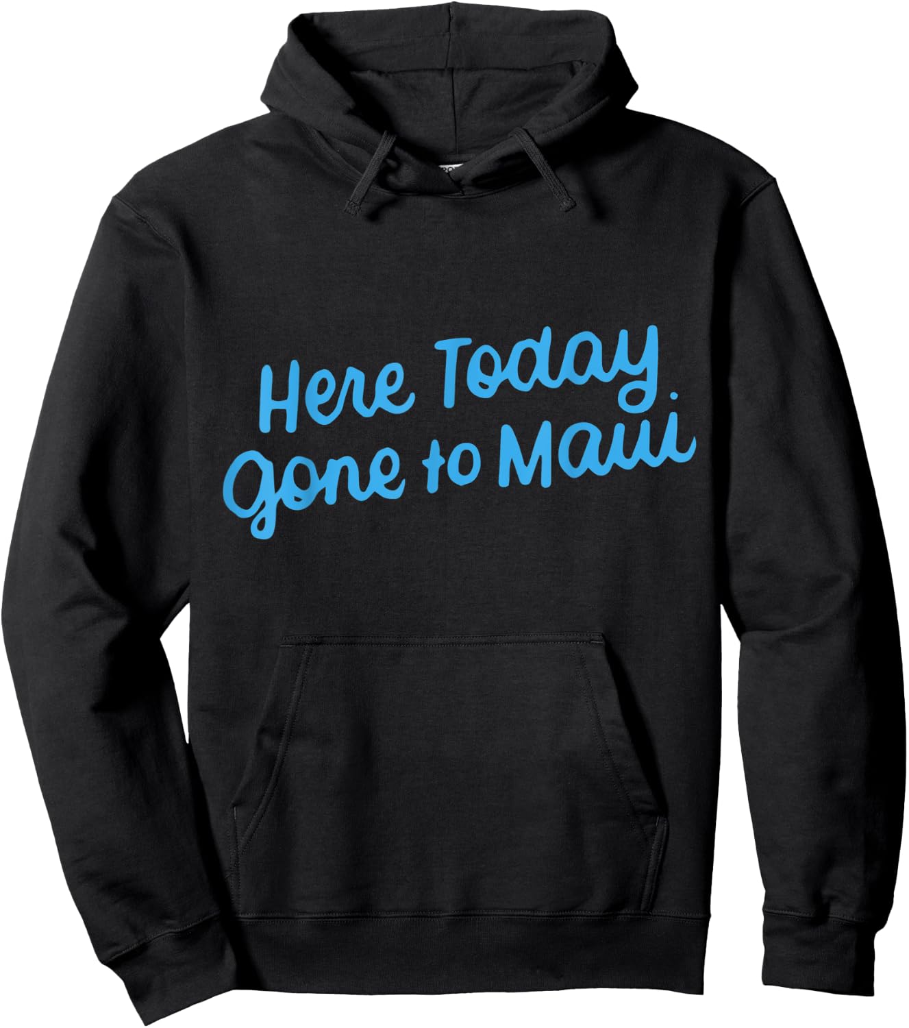 Here Today Gone to Maui Funny Hawaiian Vacation Hoodie - Hoodie | Black