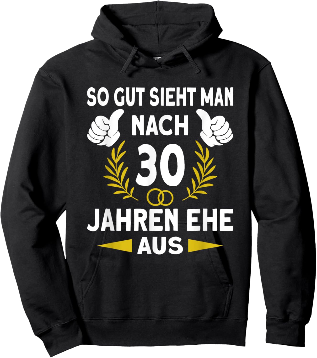 Ehemann Ehefrau 30 Hochzeitstag Perlenhochzeit Hoodie - Hoodie | Black