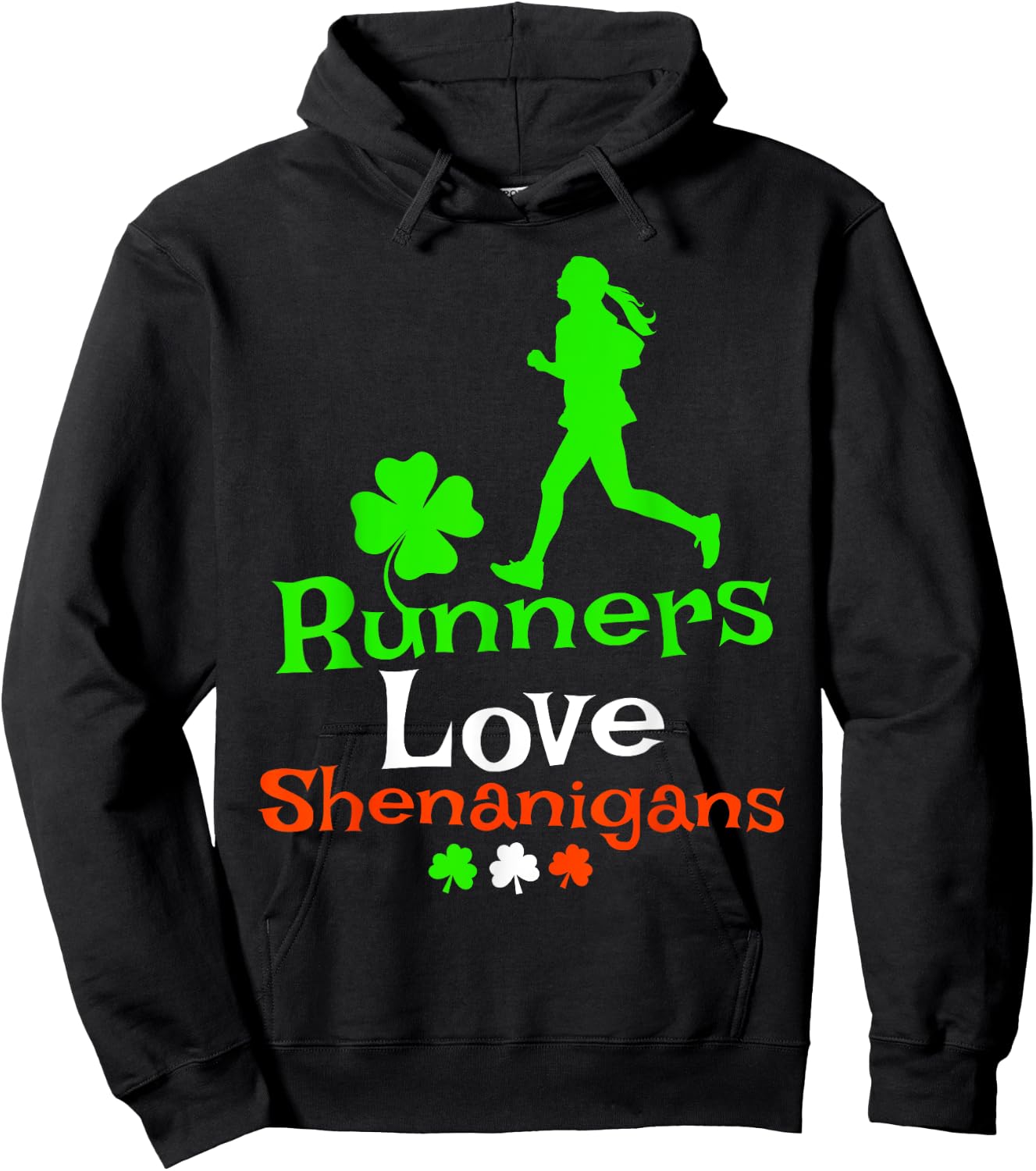 Runners Love Shenanigans - Women's St Patricks Day Road Race Hoodie - Hoodie | Black