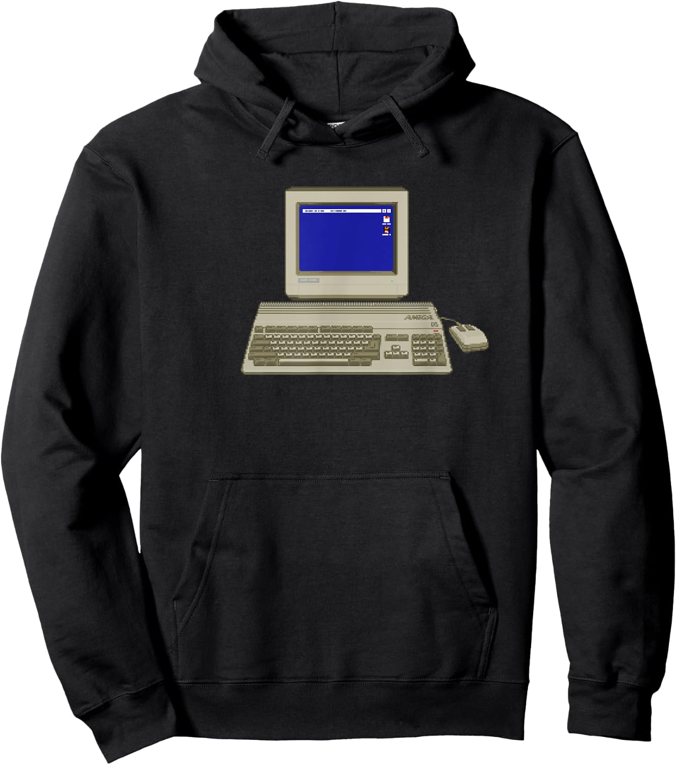 Commodore Amiga 500 Retro Gaming Pixel Art Hoodie - Hoodie | Black