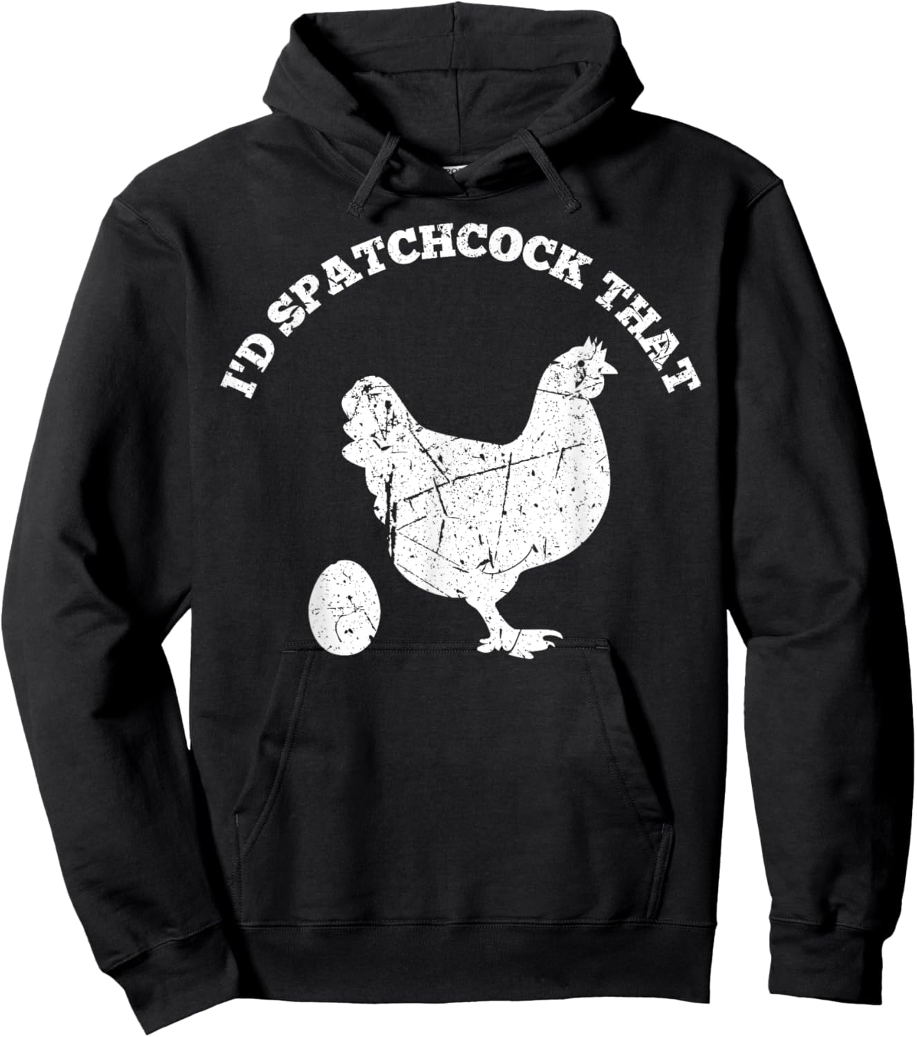 Id Spatchcock That Chicken Funny Chef Cook BBQ Grilling Gift Hoodie - Hoodie | Black