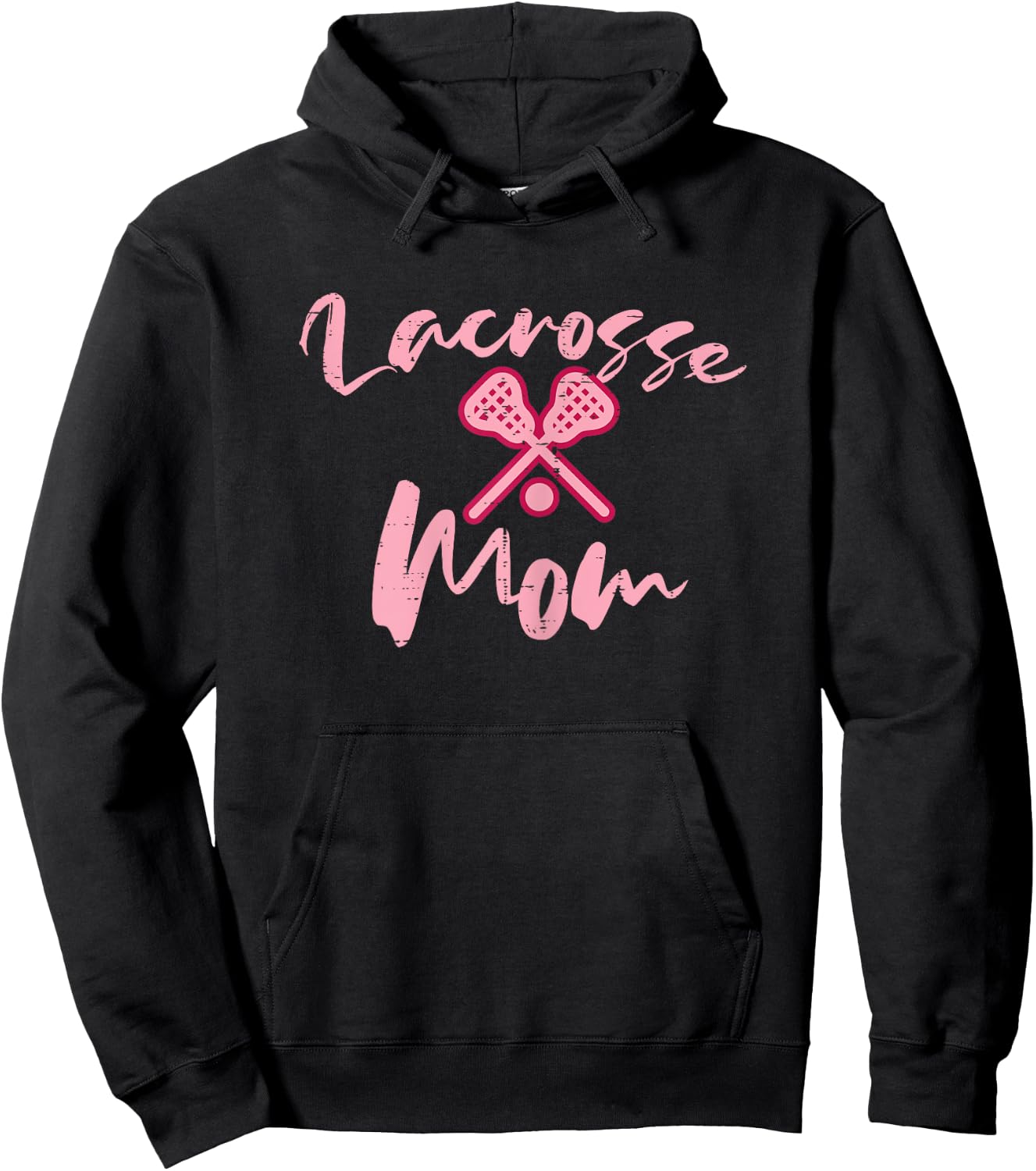 Lacrosse Mom Cute Mothers Day Sports Mama Mommy Women Hoodie - Hoodie | Black