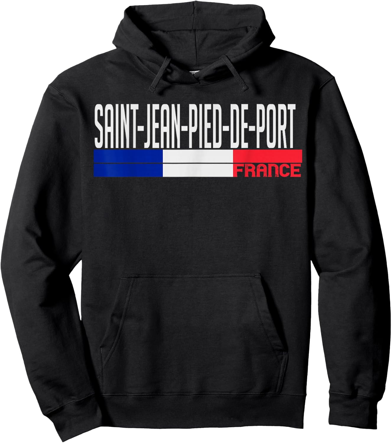 Saint-Jean-Pied-de-Port France Flag French City Pride Hoodie - Hoodie | Black