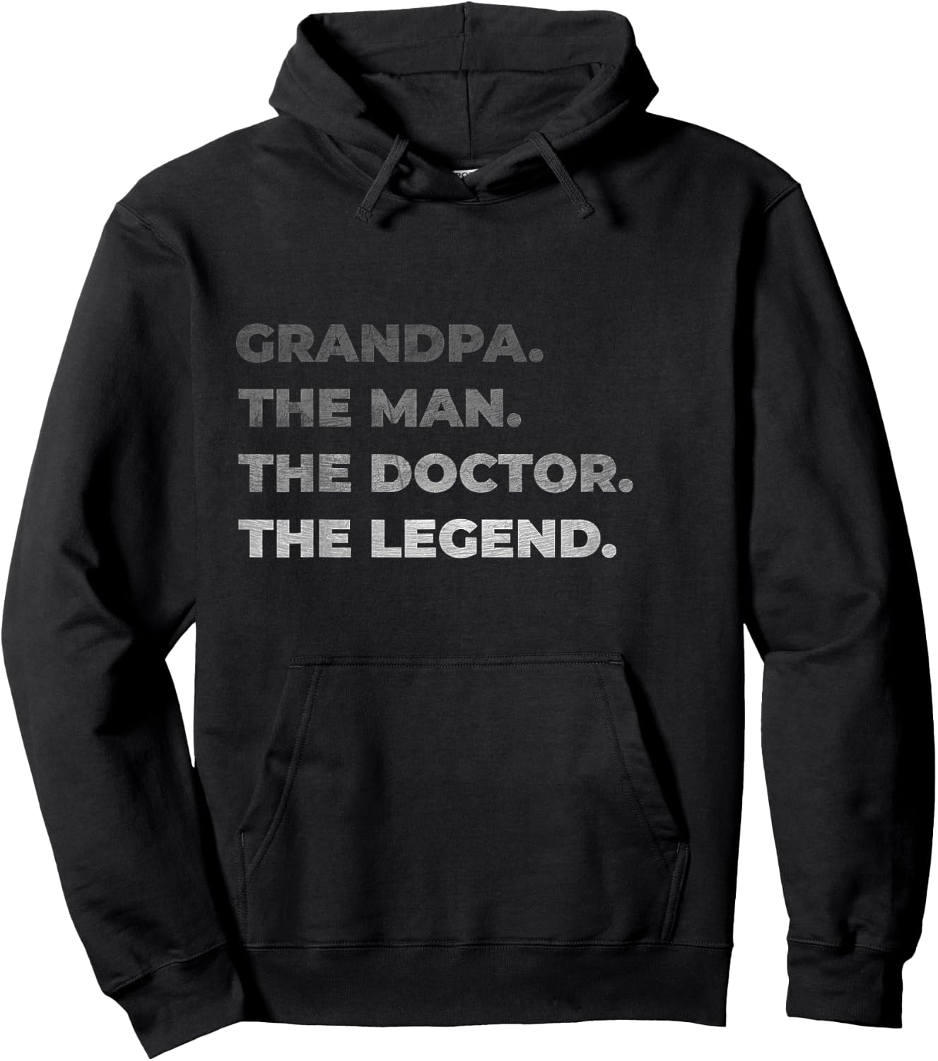 Physician Grandpa The Man Doctor Legend Vintage Gift Hoodie - Hoodie | Black