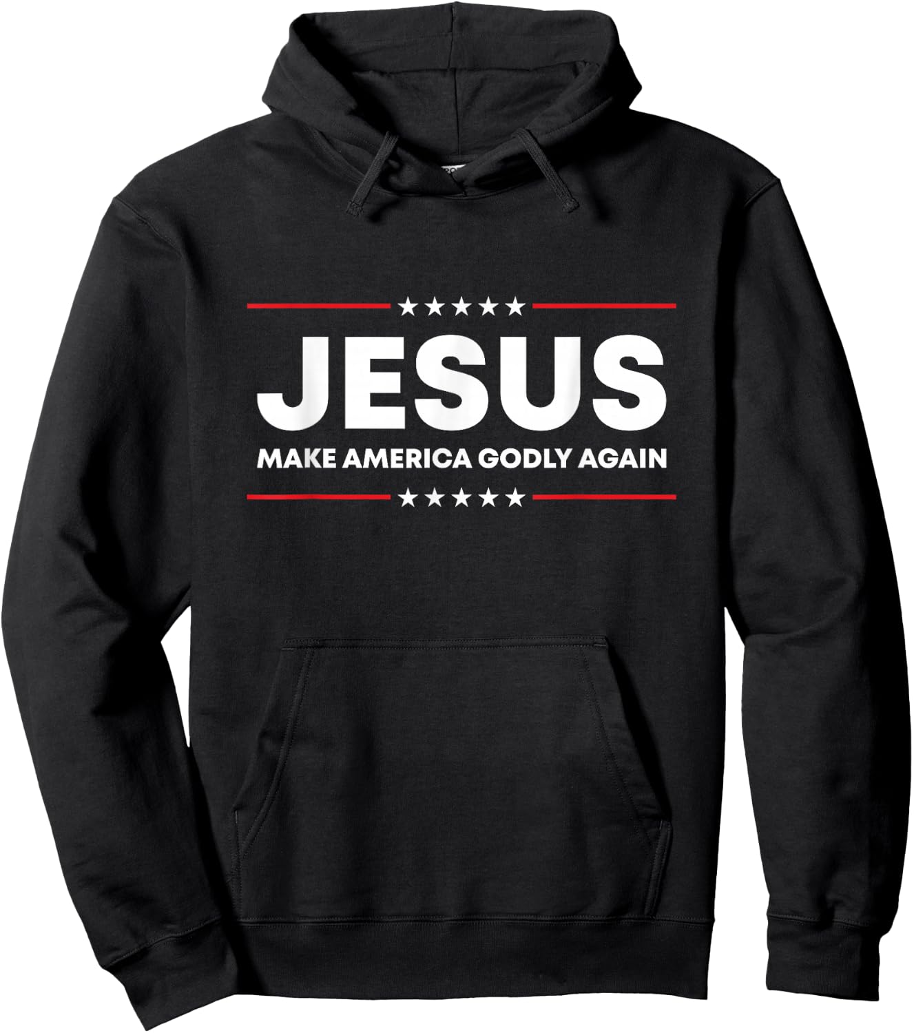 Jesus Make America Godly Again Patriotic Christian Faith USA Hoodie - Hoodie | Black