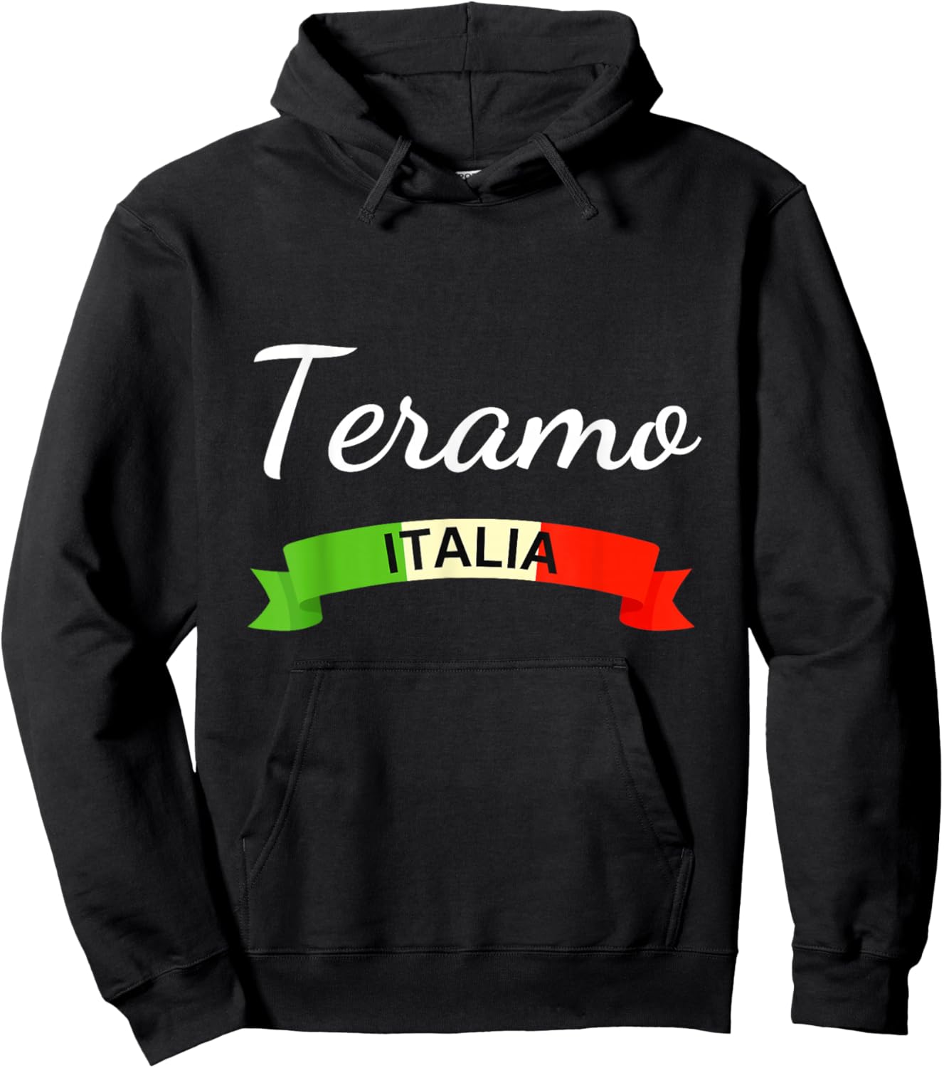 Teramo Italy Flag Italia Souvenir Matching Italian Hoodie - Hoodie | Black