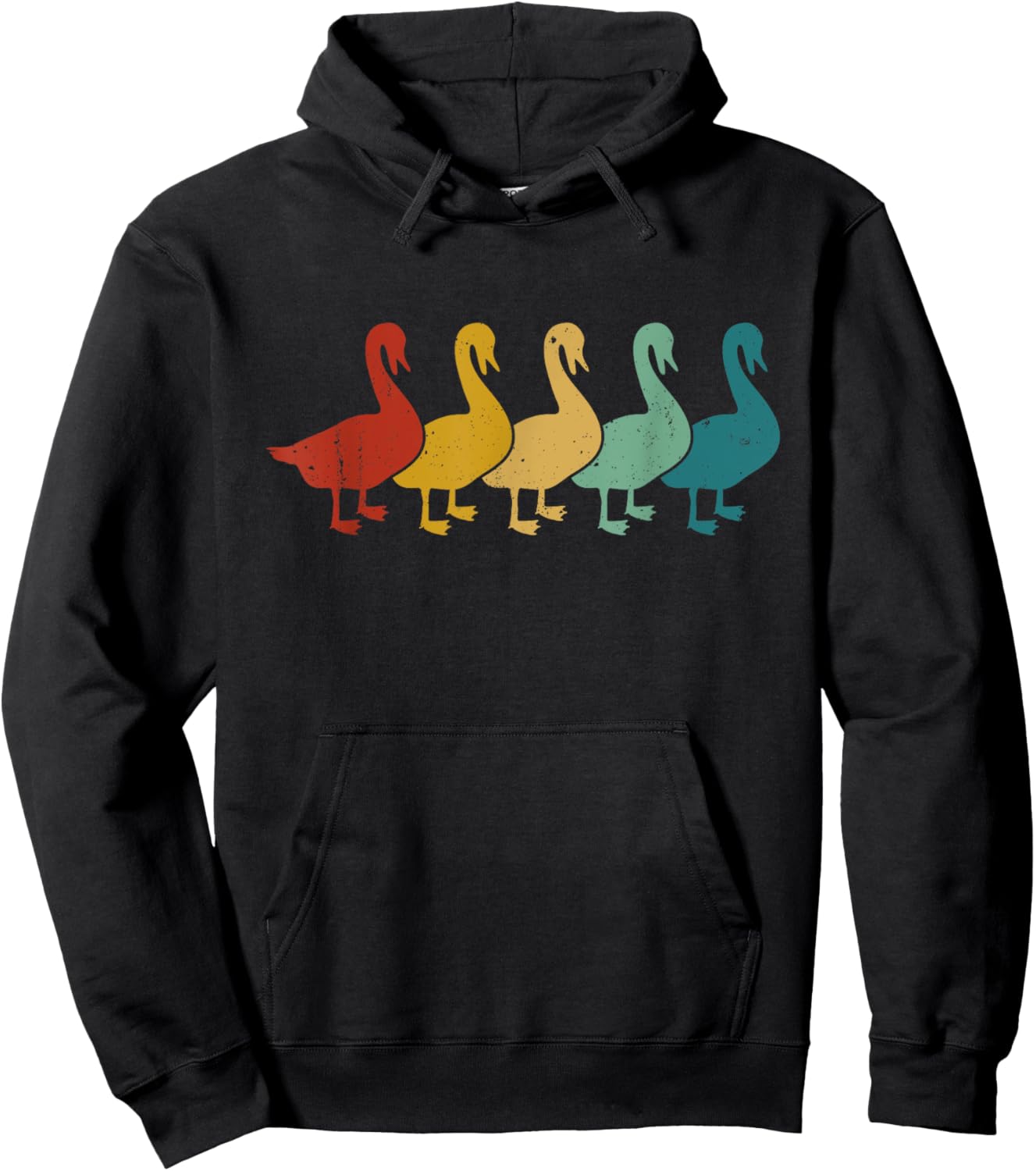 Goose Retro Vintage Style 70s 80s Animals Lover Hoodie - Hoodie | Black