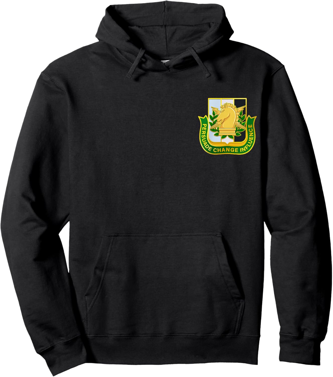 THE SALTY VETERAN Men's -Adults Black Military Psyop Hoodie - Hoodie | Black