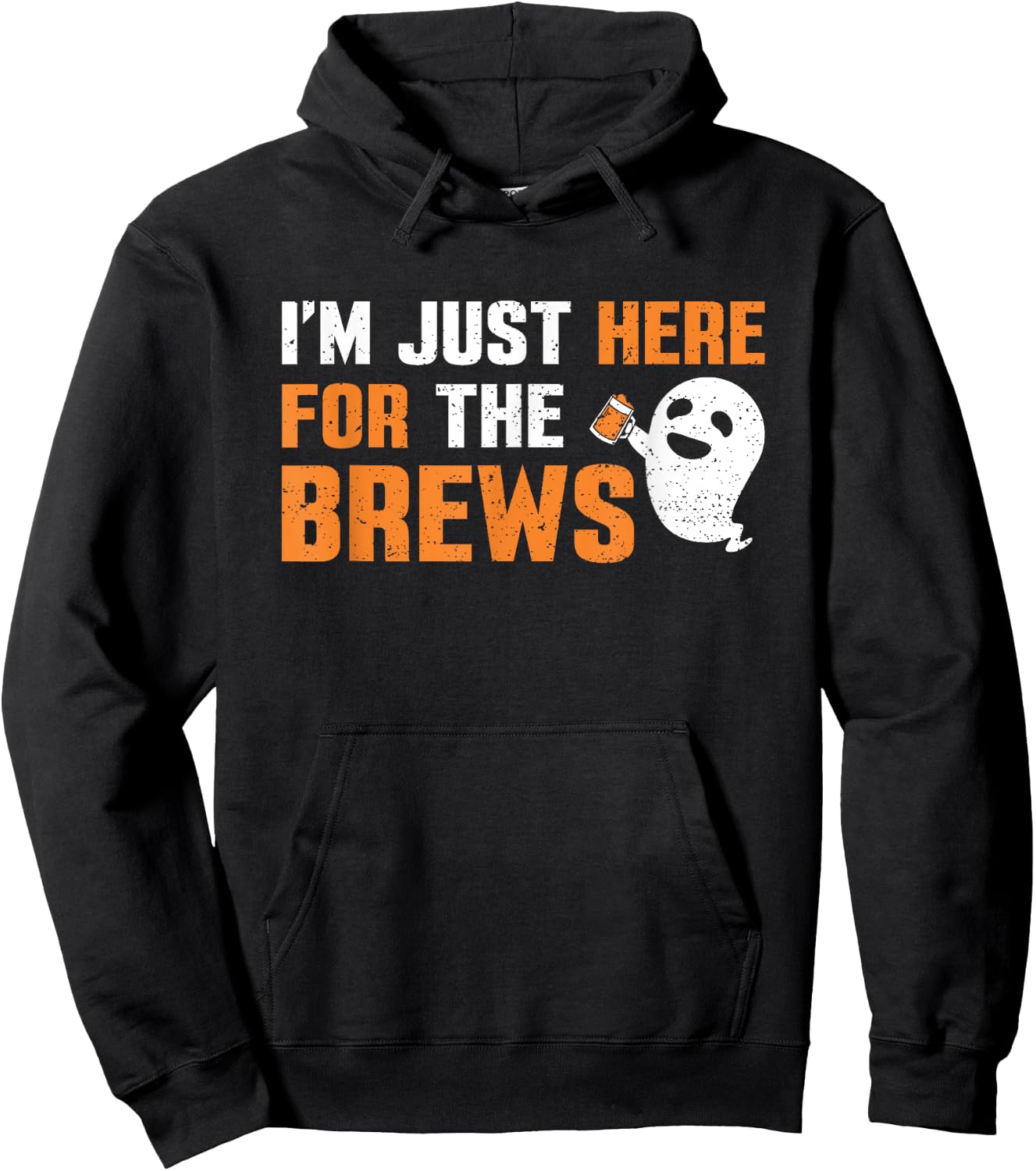 I'm Just Here For The Brews Halloween Party Beer Drinking Hoodie - Hoodie | Black