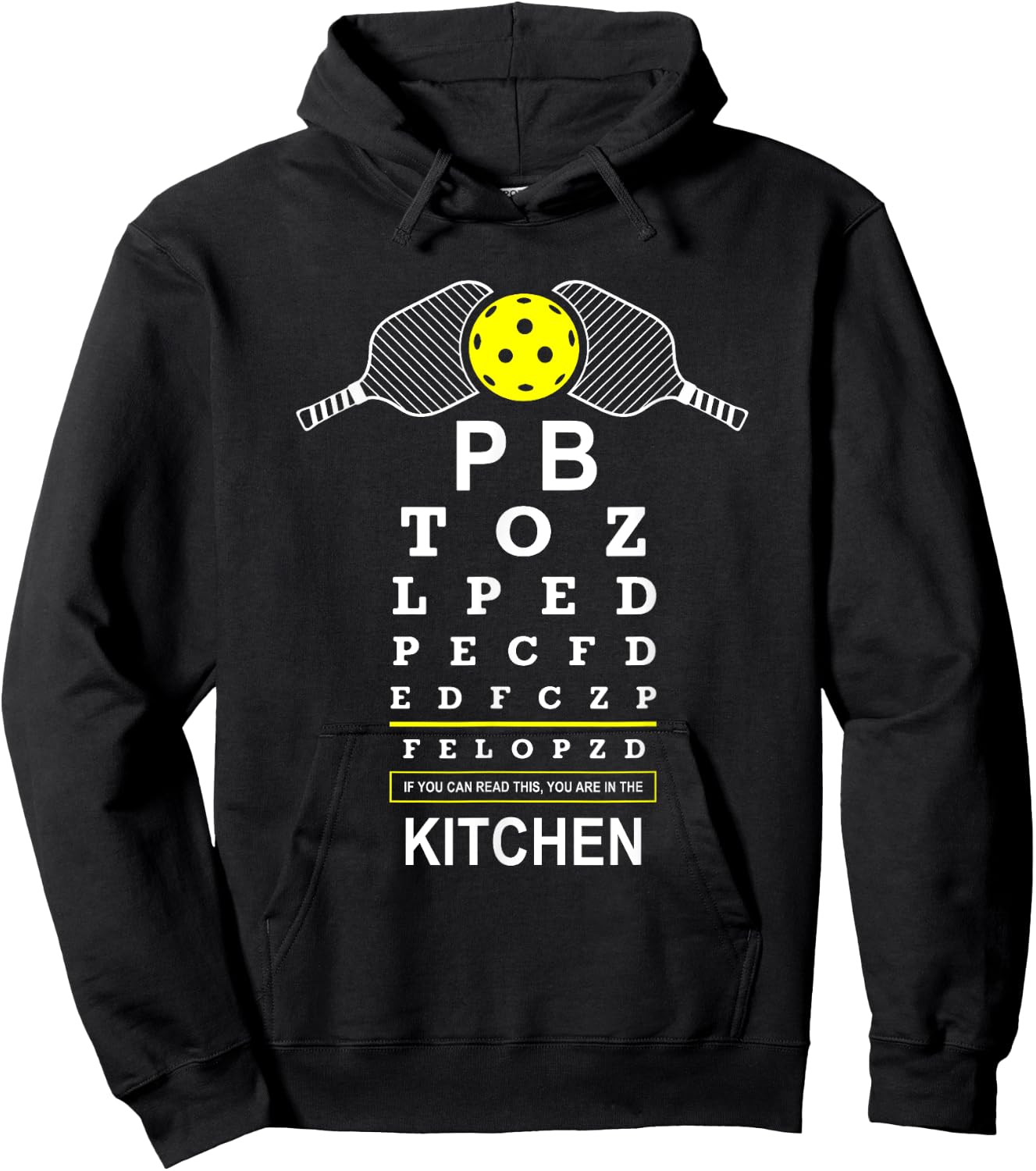 Funny Pickleball Kitchen Vision Saying If You Can Read This Hoodie - Hoodie | Black
