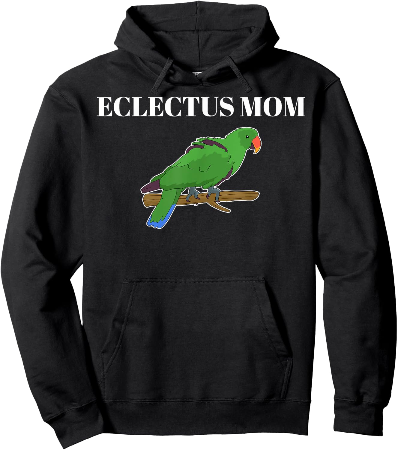 Funny Parakeet Parrot Lover Eclectus Mom Hoodie - Hoodie | Black