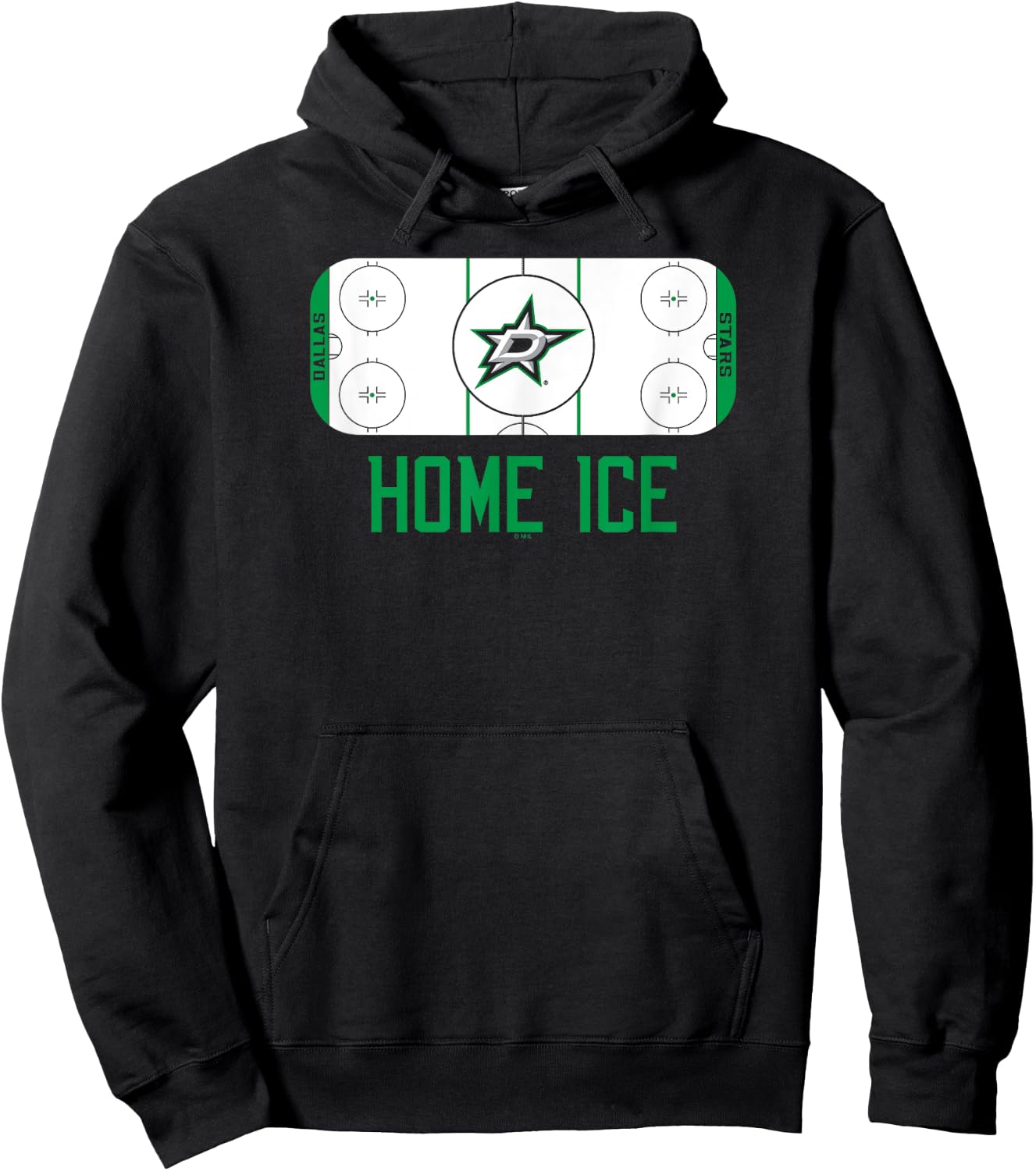 Dallas Stars Home Ice Black Officially Licensed Hoodie - Hoodie | Black
