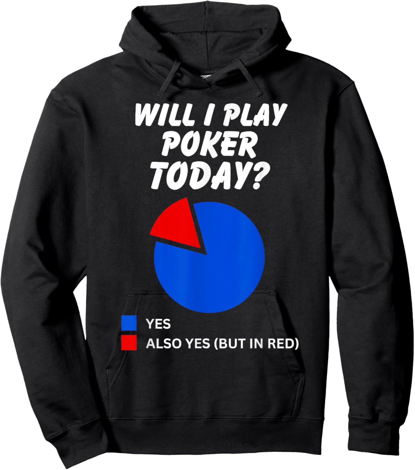 Will I play Poker Today? Yes Pie Chart for Poker Players Hoodie - Hoodie | Black