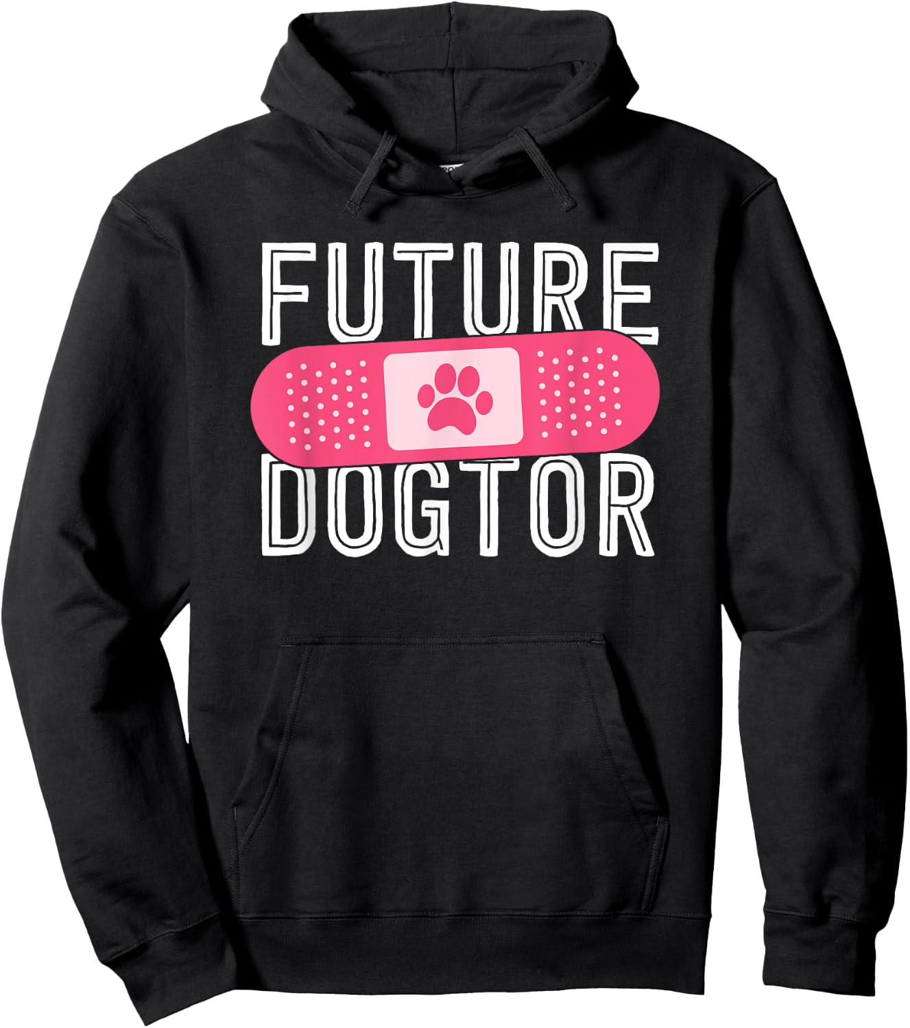 Future Dogtor Dog Vet Veterinarian Student Gifts Kids Women Hoodie - Hoodie | Black