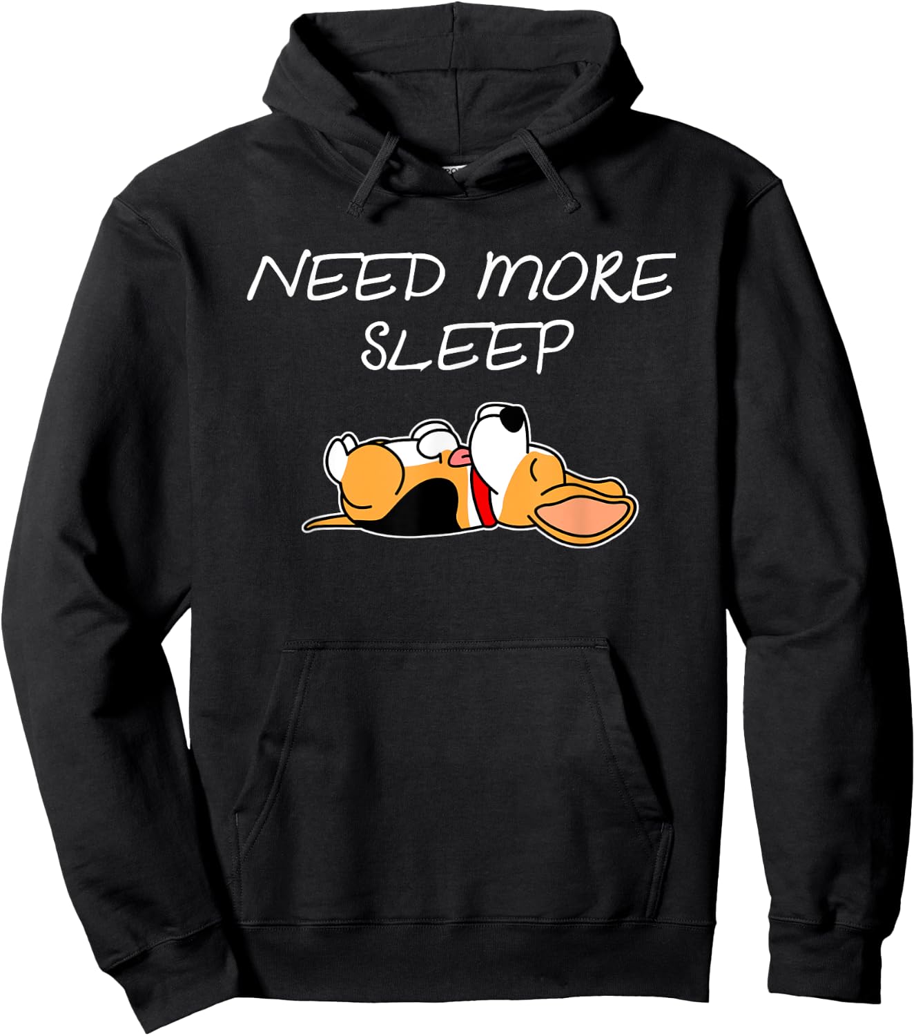 Beagle Dog Puppy Need more Sleep Beagle Pajama for Bedtime Hoodie - Hoodie | Black