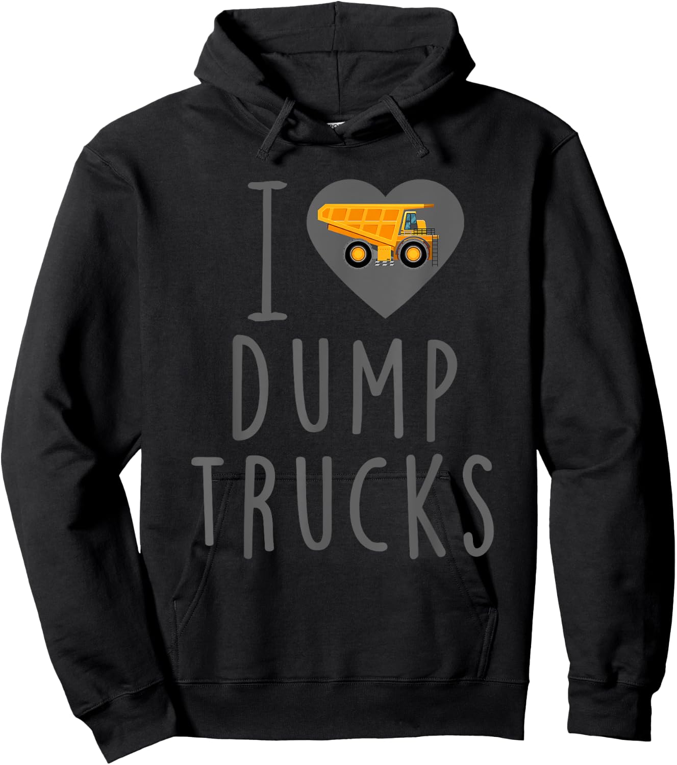 I love Dump Trucks - Construction Birthday Party, Dump Truck Hoodie - Hoodie | Black
