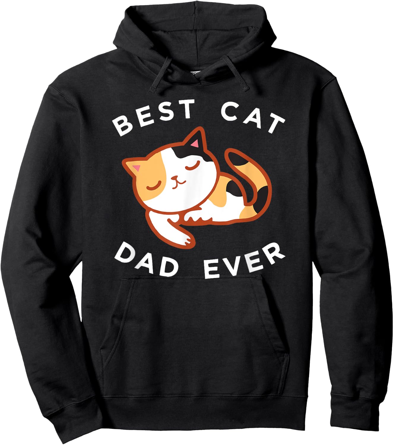 Calico Cat Dad Shirt, Best Kitty Father Ever Gift Hoodie - Hoodie | Black
