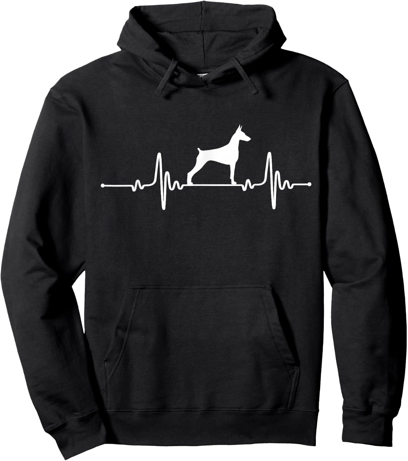 Doberman Pinscher Heartbeat Dog Lover Hoodie - Hoodie | Black