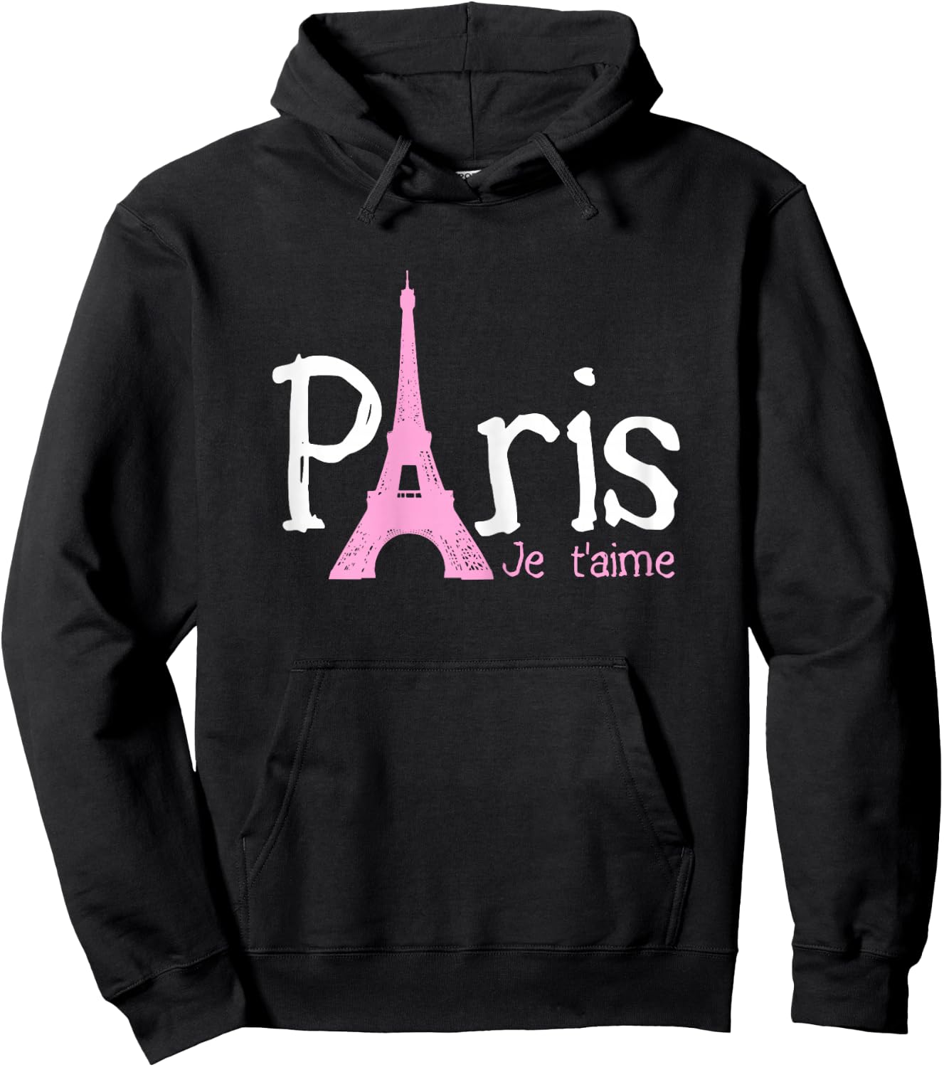 Paris Je T'aime - Eiffel Tower French France Souvenir Hoodie - Hoodie | Black