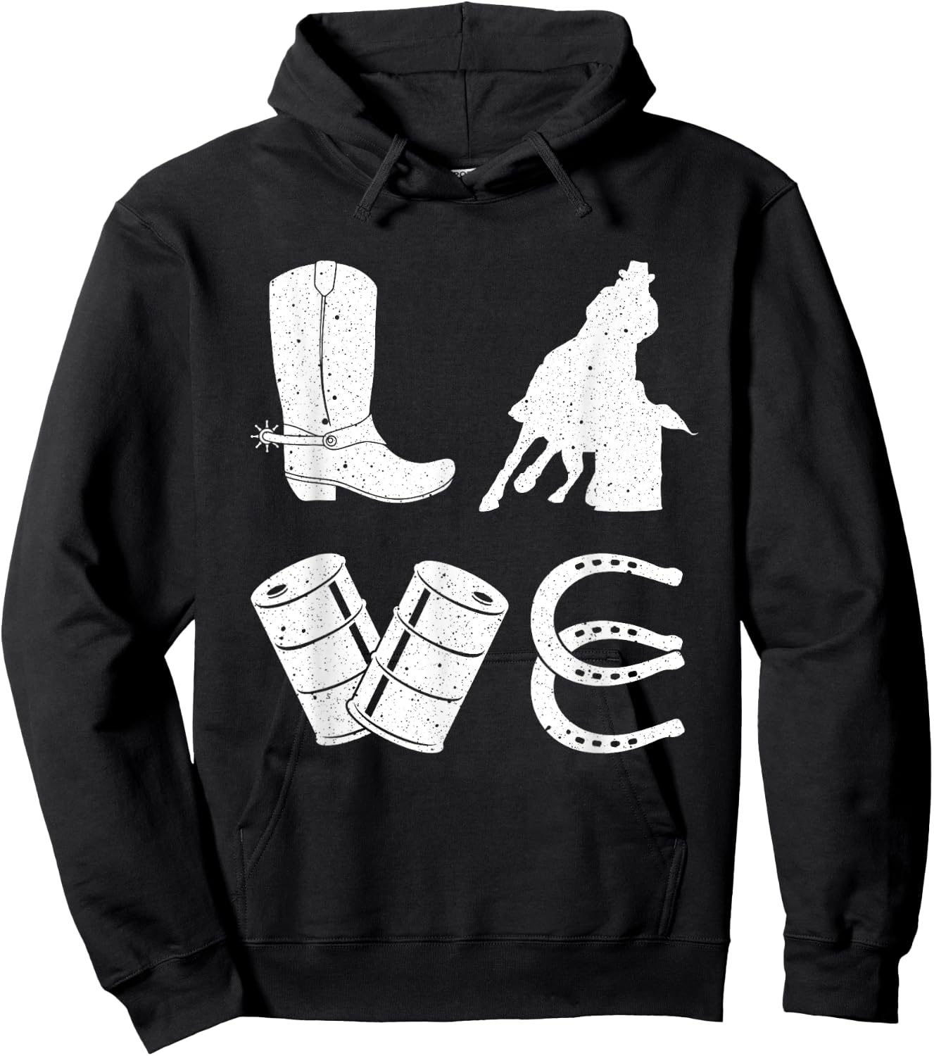 Cool Barrel Racing Gift Girls Rodeo Show Lovers Hoodie - Hoodie | Black
