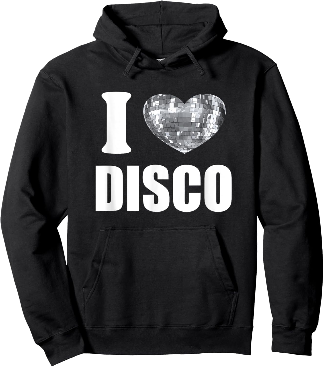 I Love Disco Music Ball 70s Disco Party Outfit 1970s Disco Hoodie - Hoodie | Black