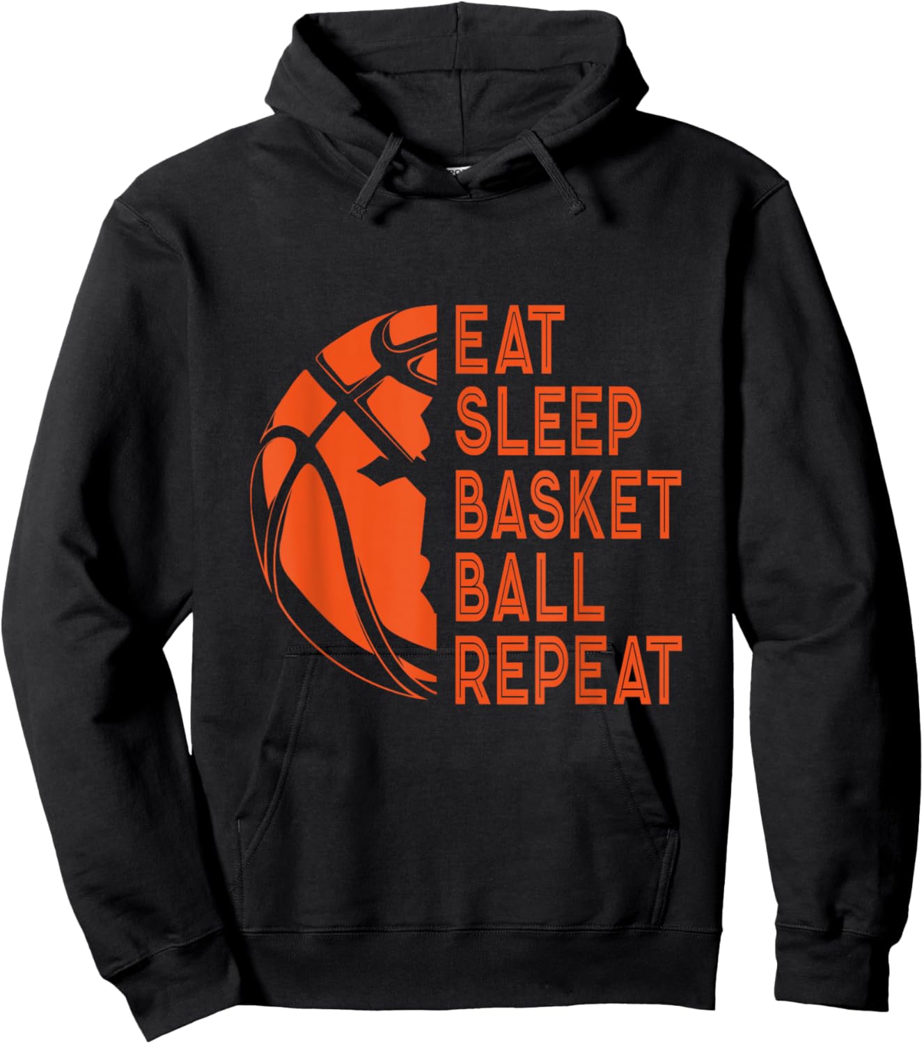 Basketball Player Eat Sleep Basketball Repeat Hoodie - Hoodie | Black