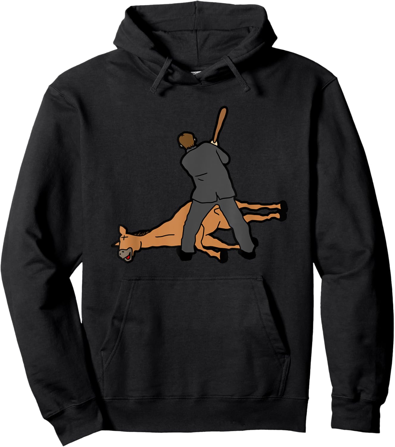 Beating a Dead Horse Meme Funny Hoodie - Hoodie | Black
