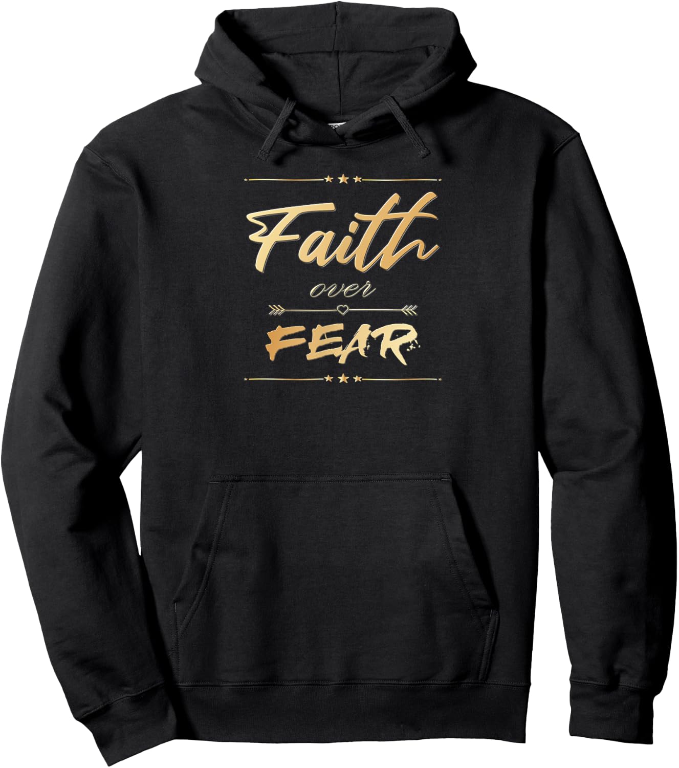 Faith Over Fear Women Bible Saying Christian Hoodie - Hoodie | Black
