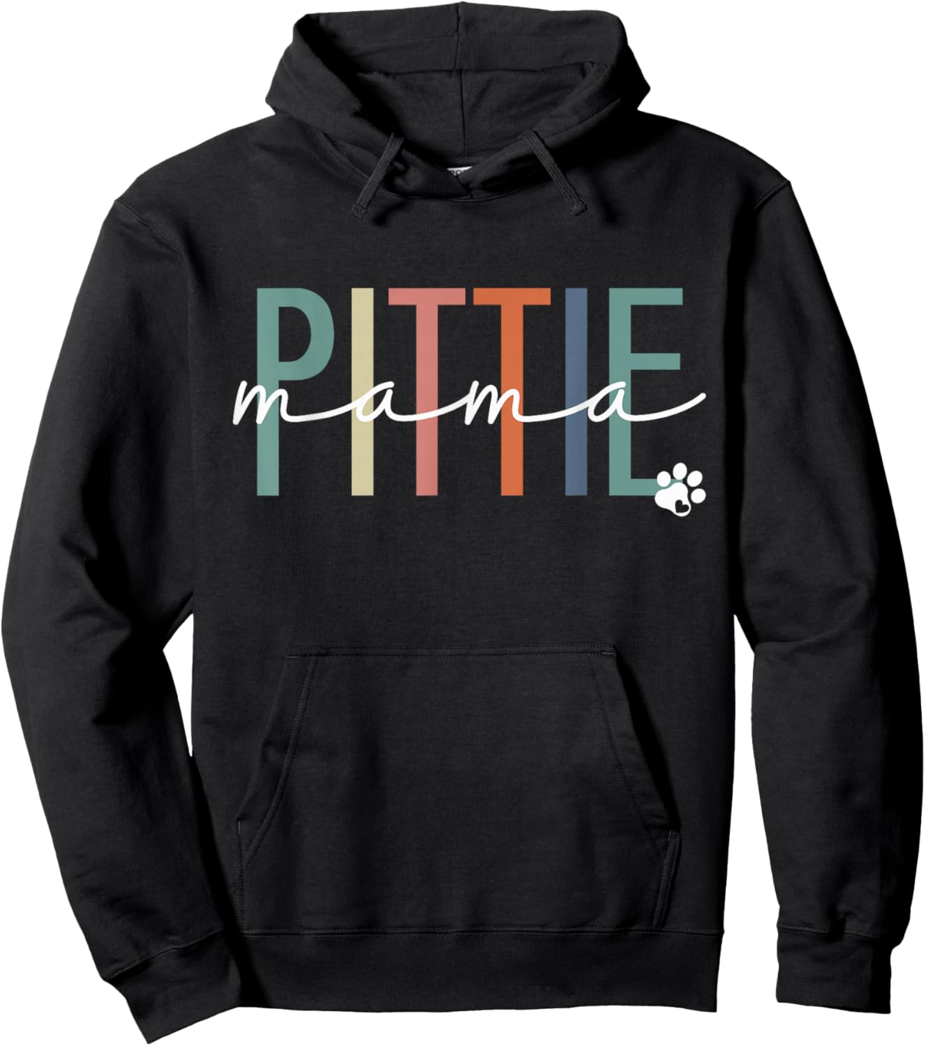 Pittie Mama Pit Bull Dog Mom Mother's Day Hoodie - Hoodie | Black