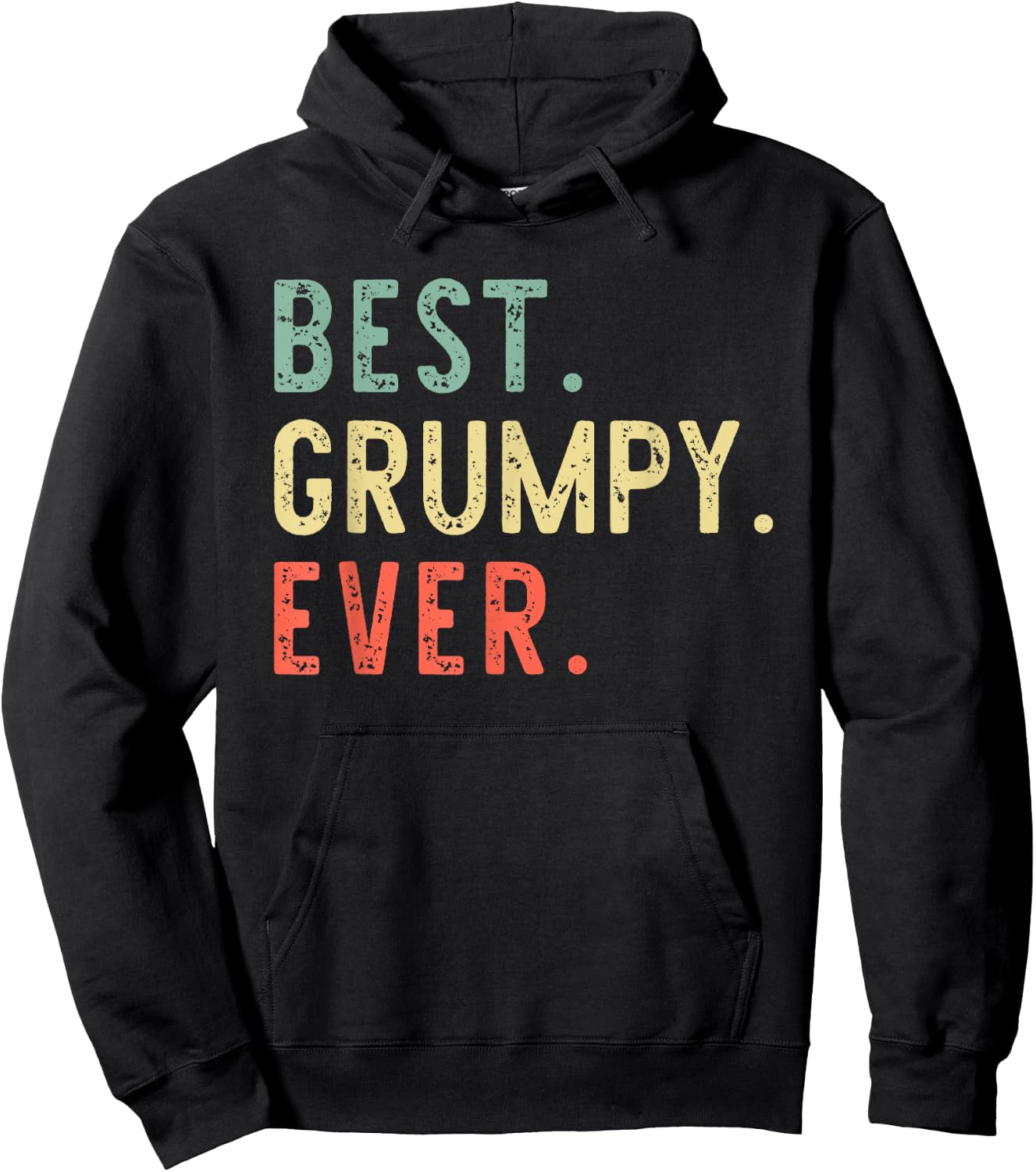 Best Grumpy Ever Funny Retro Vintage Hoodie - Hoodie | Black