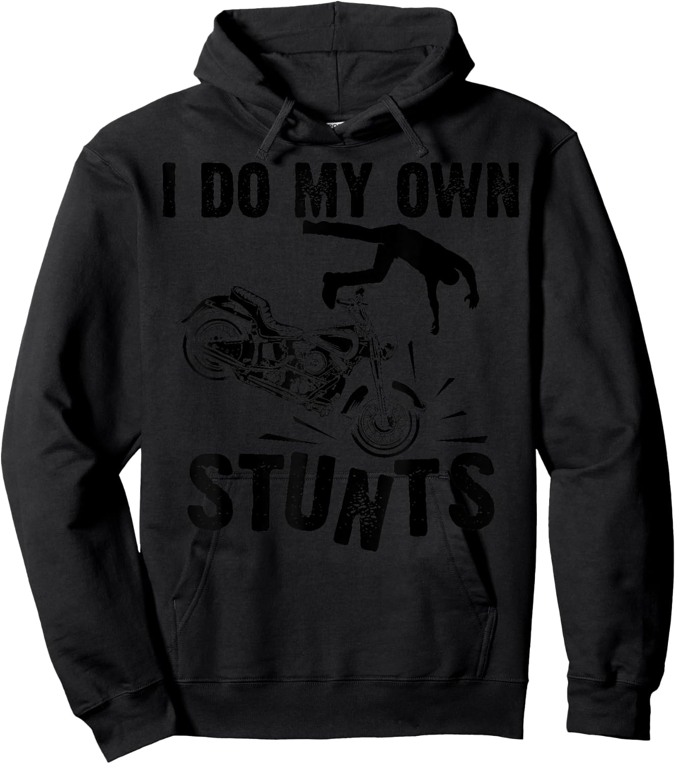 Funny I Do My Own Stunts Cool Motorcycle Gift Women Hoodie - Hoodie | Black