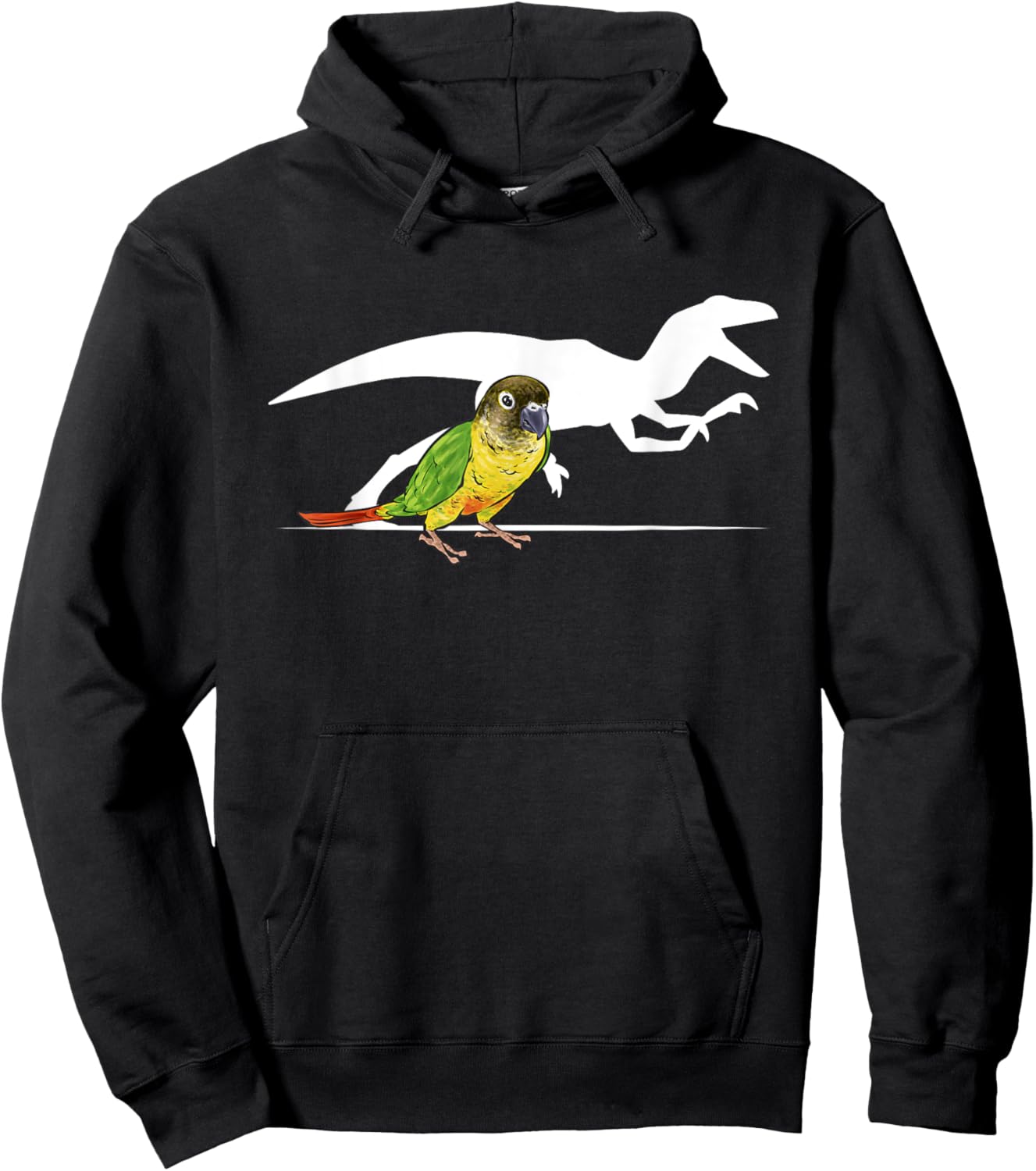 Green Cheeked Conure Raptor Dinosaur Parrot Bird Conure Hoodie - Hoodie | Black