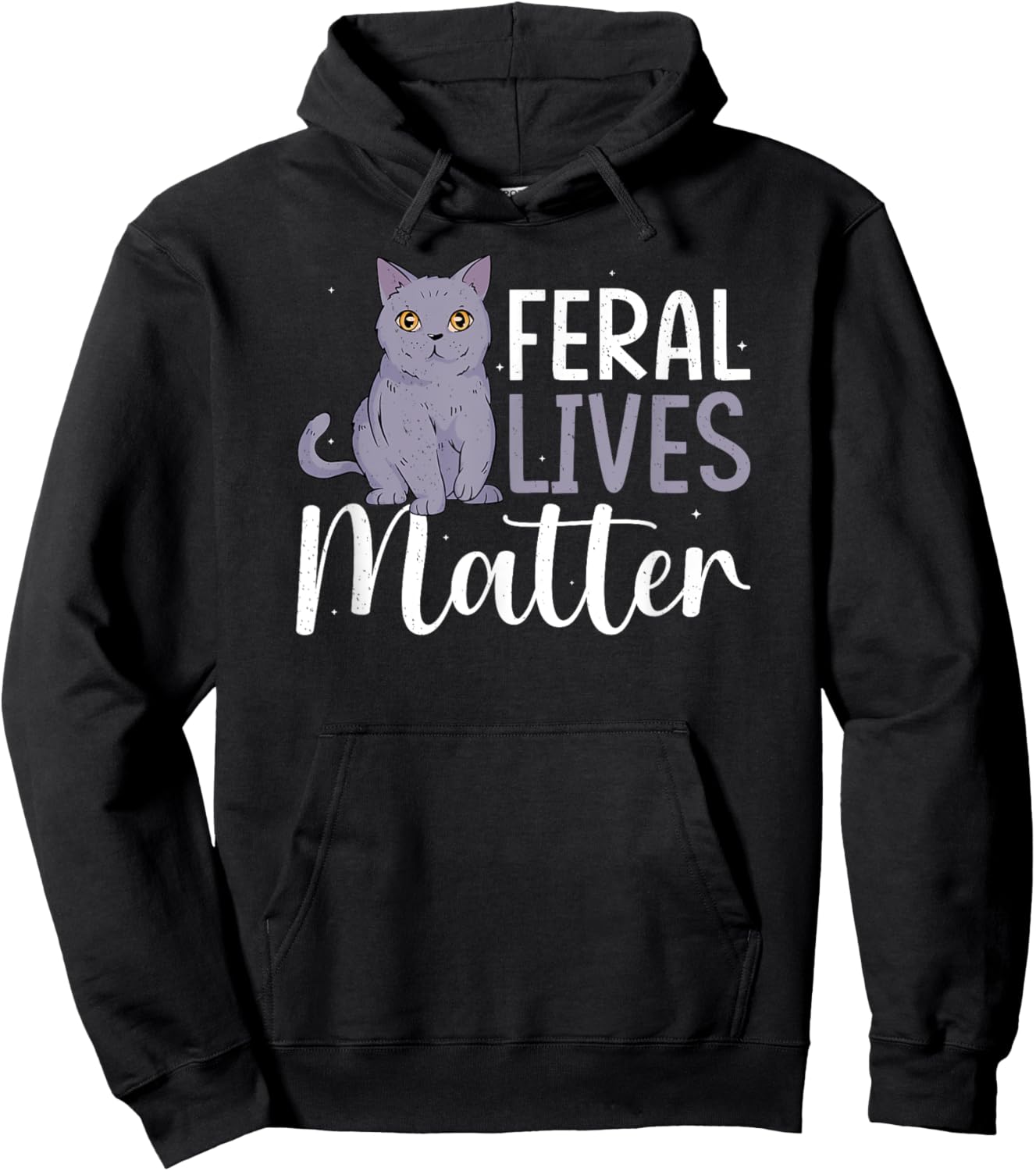 Cat Rescue Feral Lives Matter Cat Rescuer Cat Adoption Hoodie - Hoodie | Black