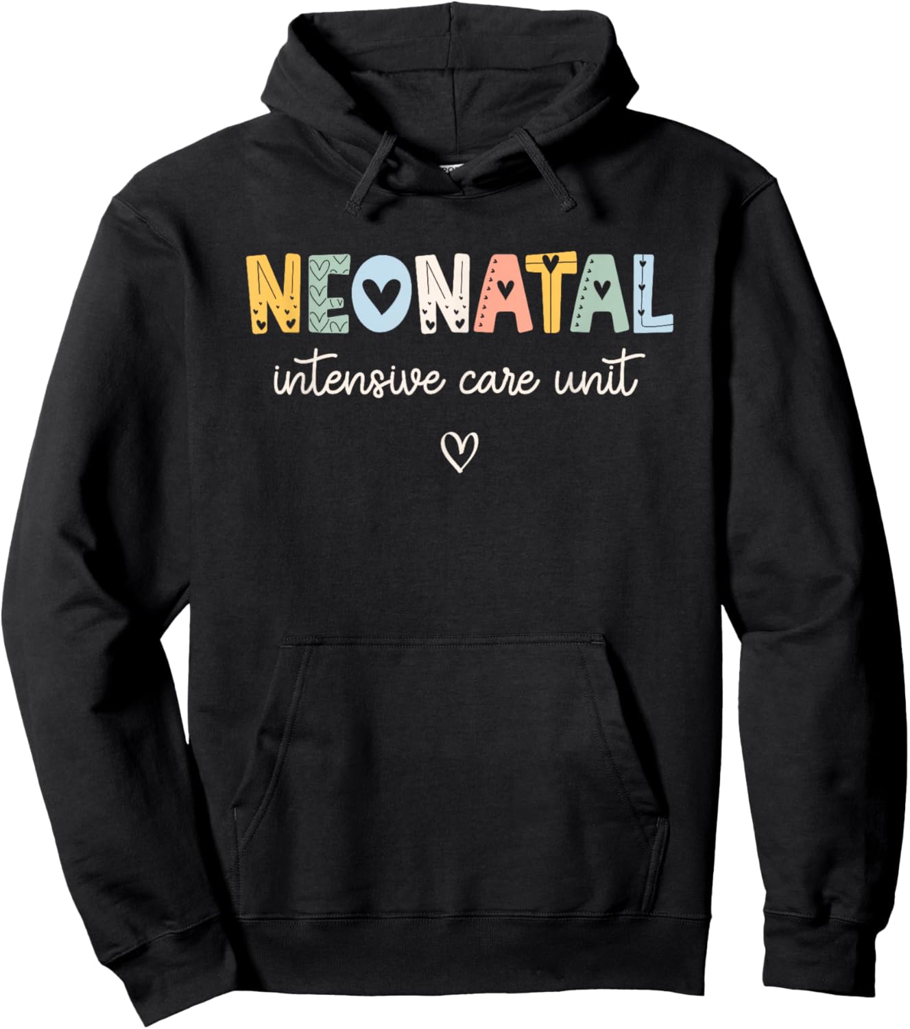 Neonatal Intensive Care Unit Nurse NICU Nurse Tiny Humans Hoodie - Hoodie | Black