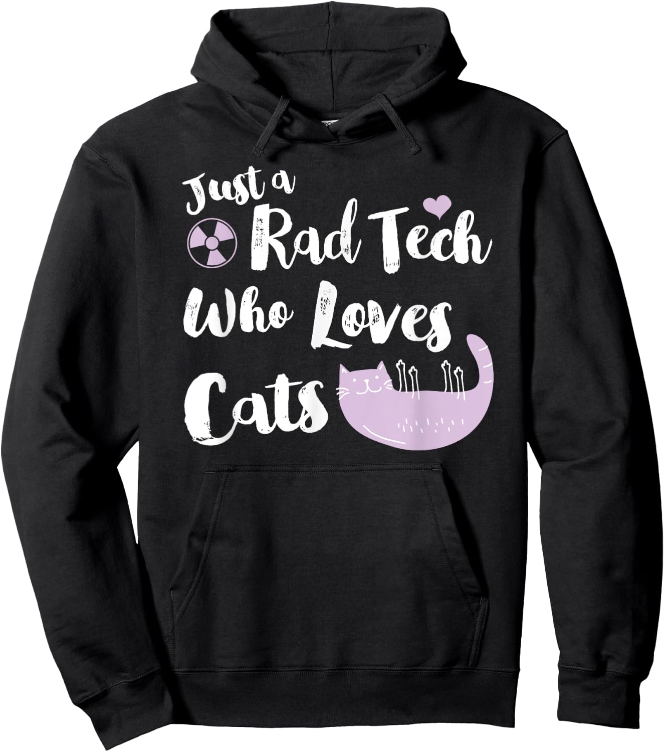 Rad Tech Loves Cats, Radiology Tech Cat Lover X-Ray Gift Men Women Hoodie - Hoodie | Black