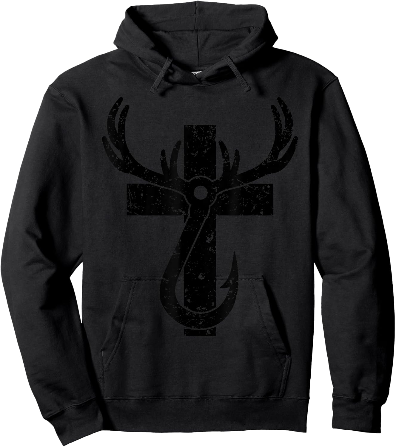 Funny Christian Hunting Fishing Lover Gift Hoodie - Hoodie | Black