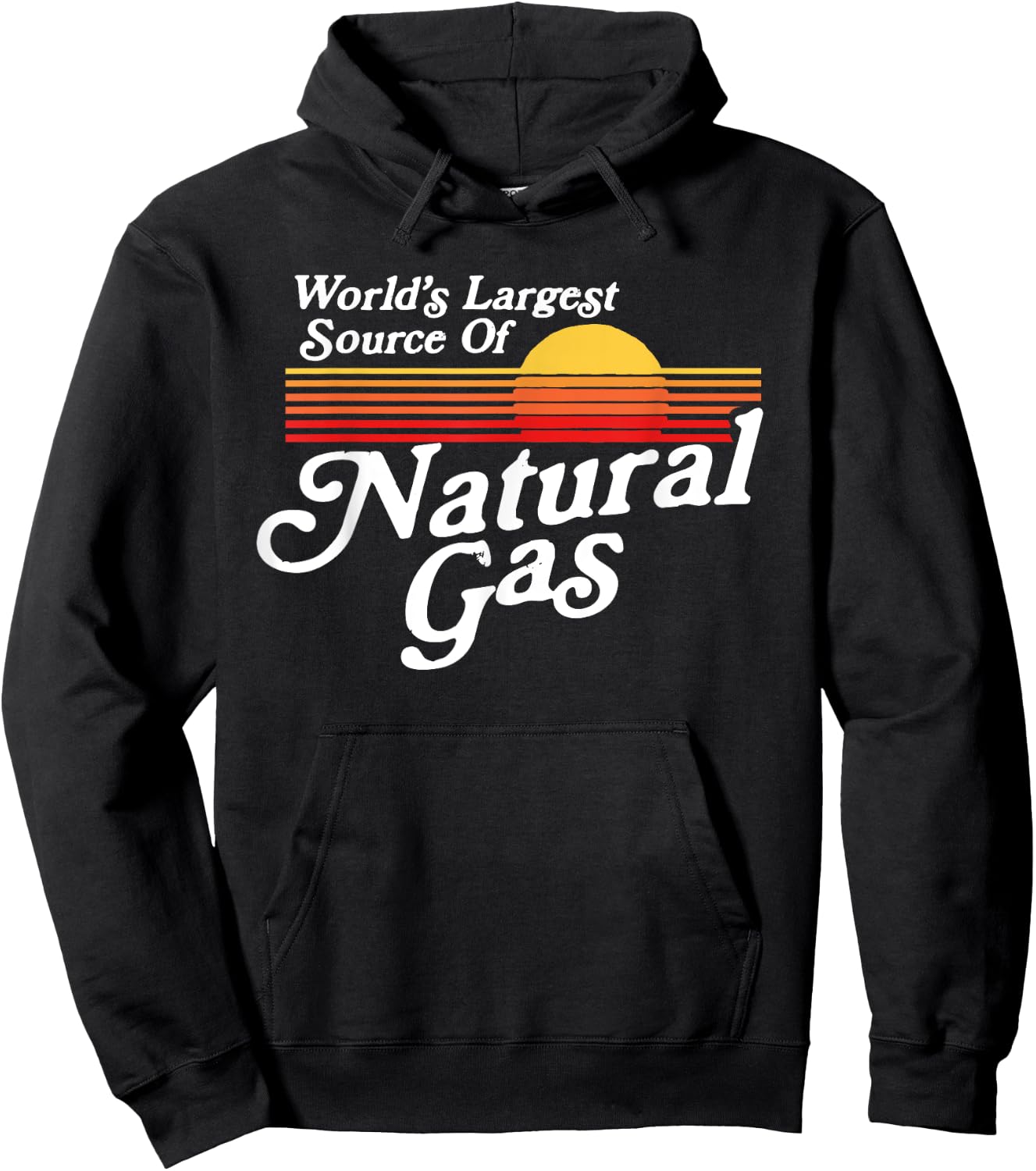 World's Largest Source of Natural Gas Funny Farting Joke Hoodie - Hoodie | Black