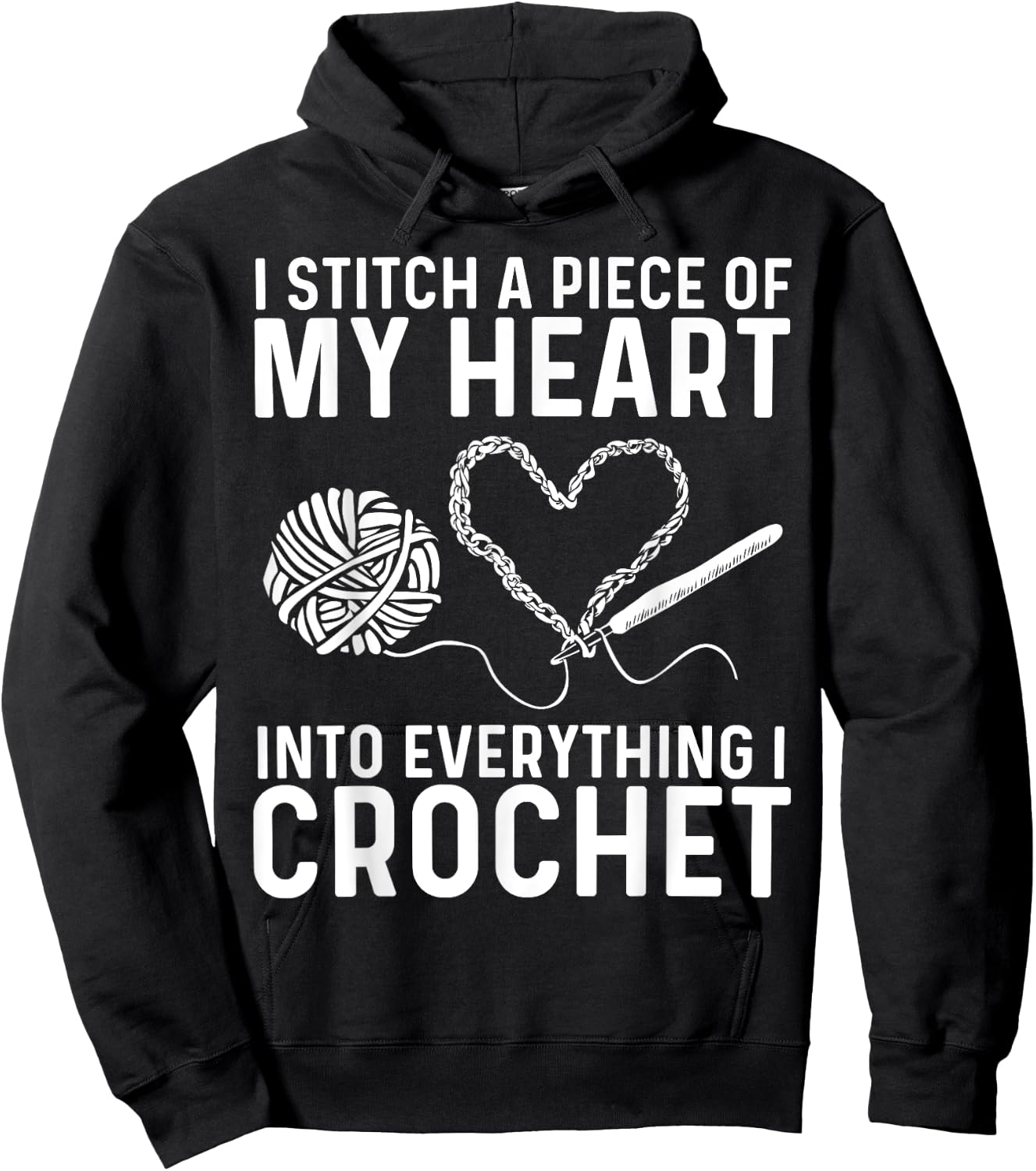 Funny Crochet Design Women Crocheting Crochet Lover Hoodie - Hoodie | Black