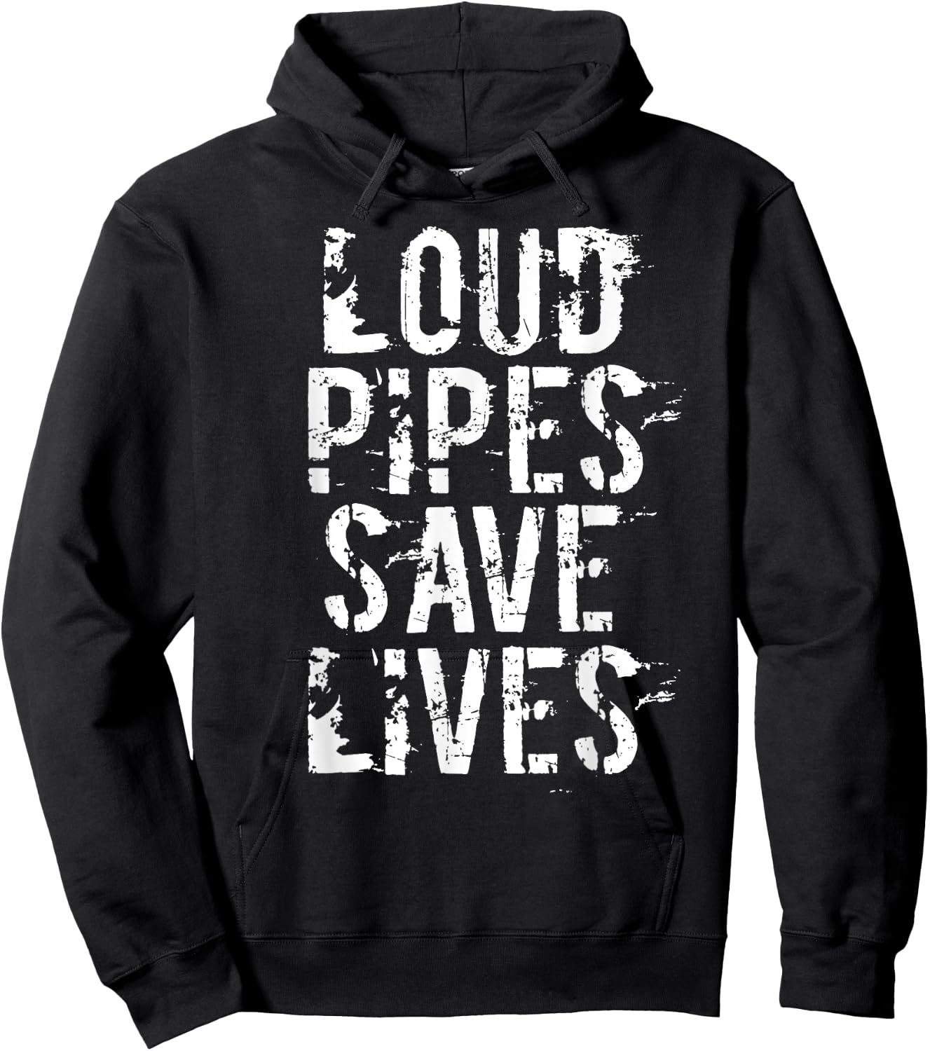 LOUD PIPES SAVE LIVES | Car Biker MUSCLE JDM Truck Hoodie - Hoodie | Black