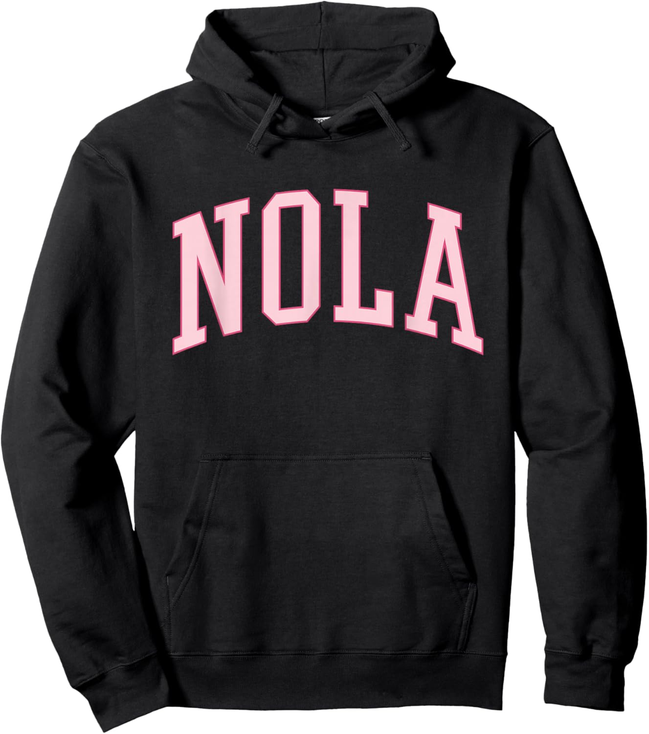 Nola Cute Pink Preppy New Orleans Girls Hoodie - Hoodie | Black