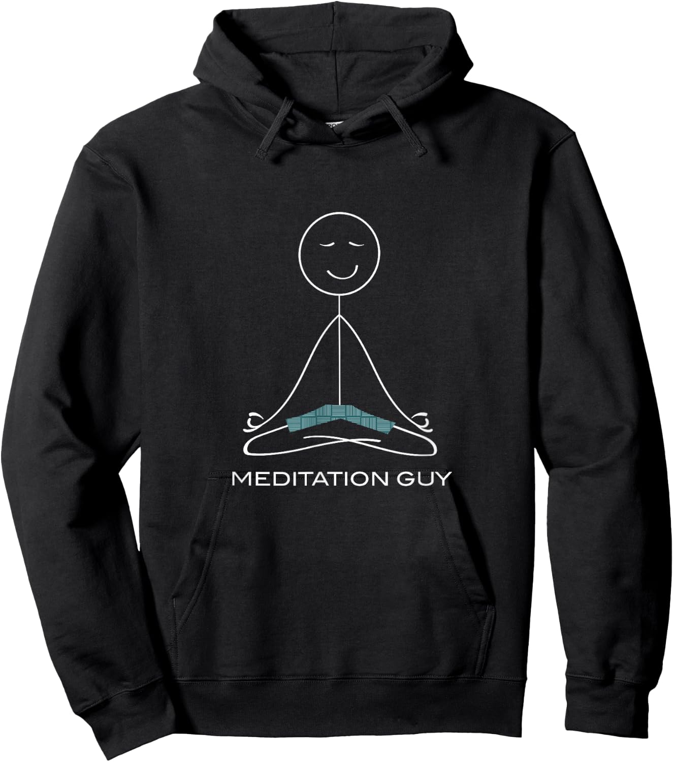 Funny Men Meditation Guy Boys Mindfulness Meditate Hoodie - Hoodie | Black