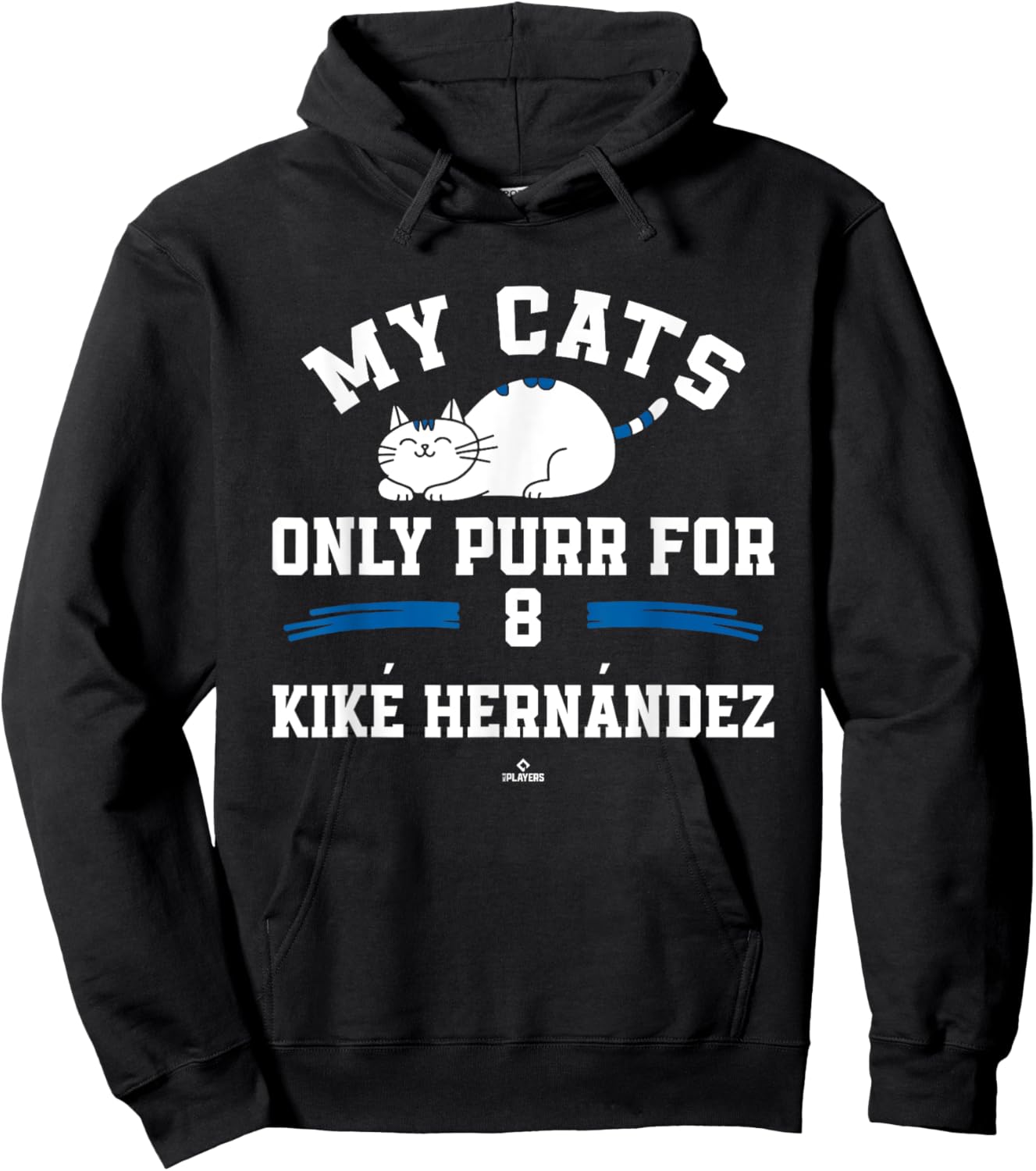 Cat Lovers for Kiké Hernández Los Angeles Baseball MLBPA Hoodie - Hoodie | Black