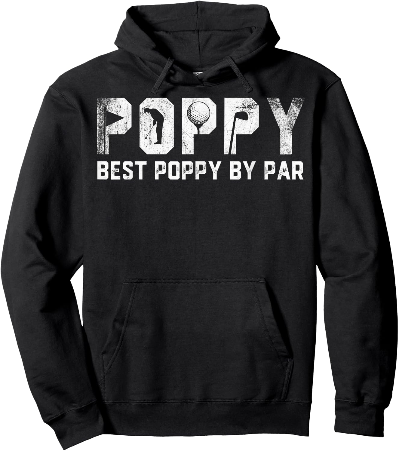 Best Poppy By Par Fathers Day Gift Golf Lover Golfer Hoodie - Hoodie | Black